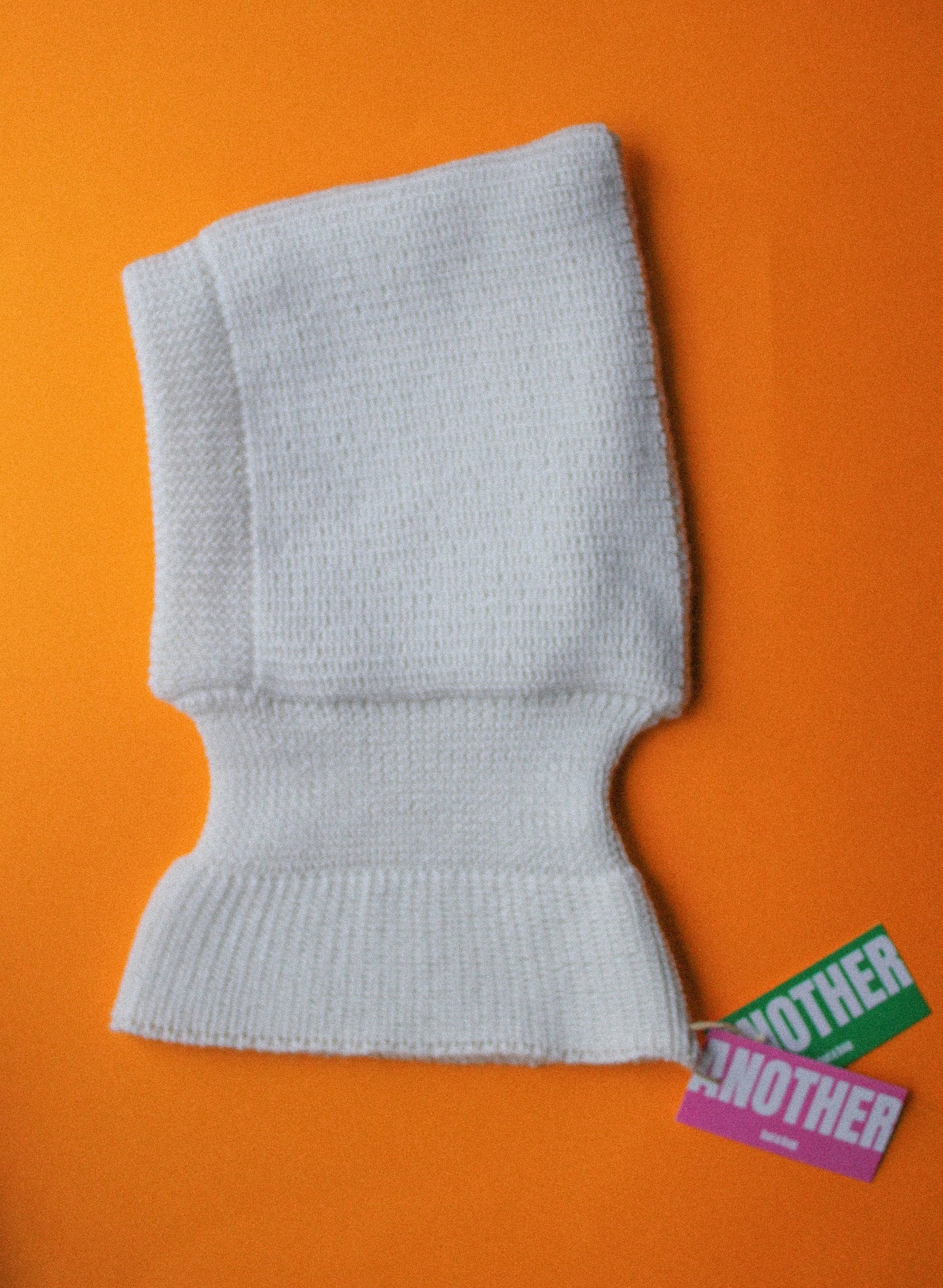 Woolen merino wool balaclava hat in white.Double layer balaclava hat with merino wool lining,knit beanie,knit balaclava,knit hat