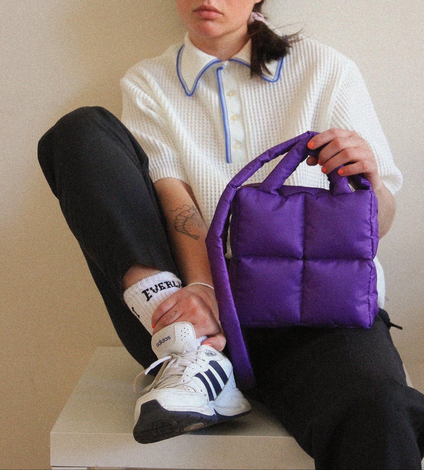 Mini Pillow Puffer Essential bag in Purple