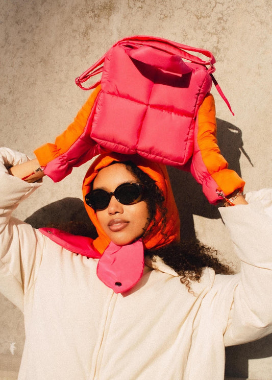 Mini Pillow Puffer Essential bag in Hot Pink