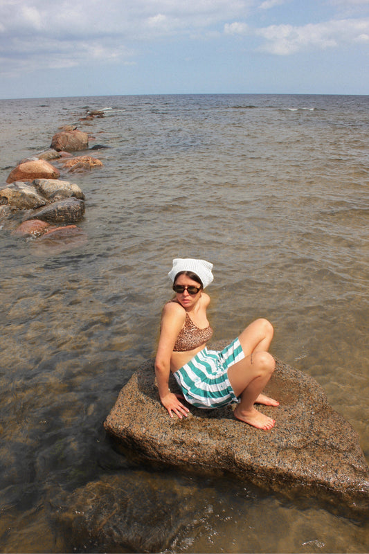 Crochet Mesh Headscarf in White
