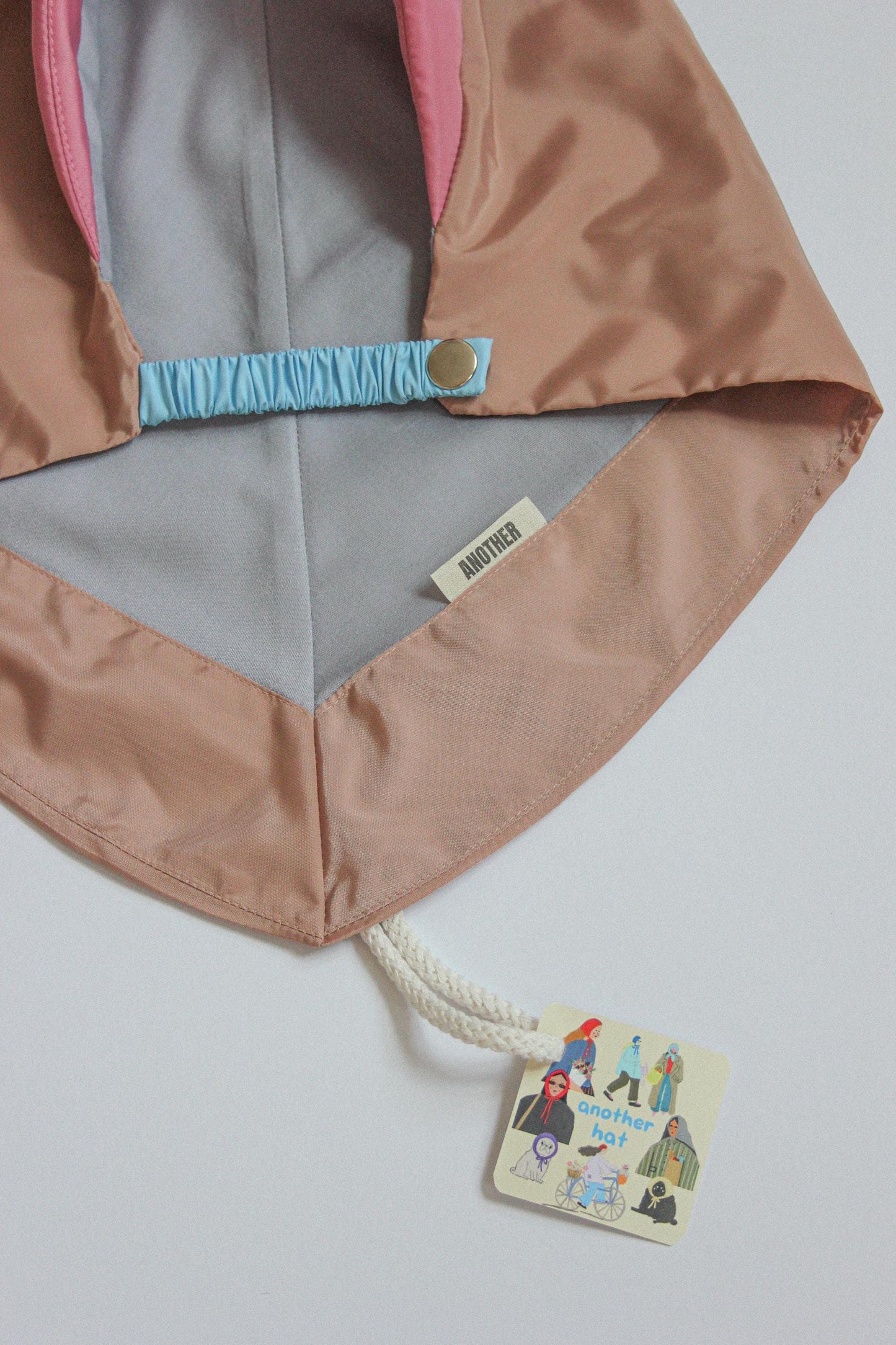 Rain Headscarf in Pink & Beige