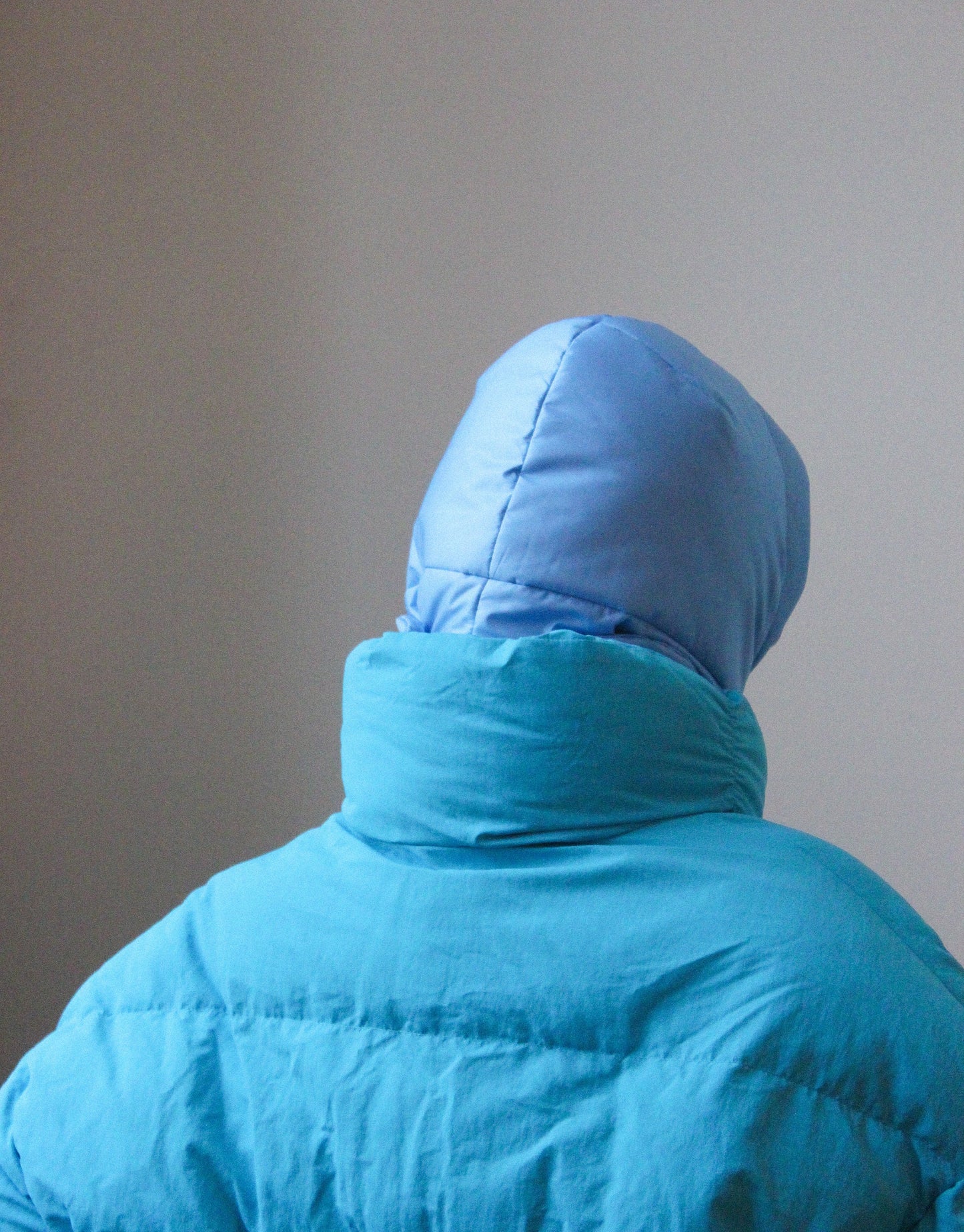 Pillow Puffer Headscarf - Balaclava in Baby Blue
