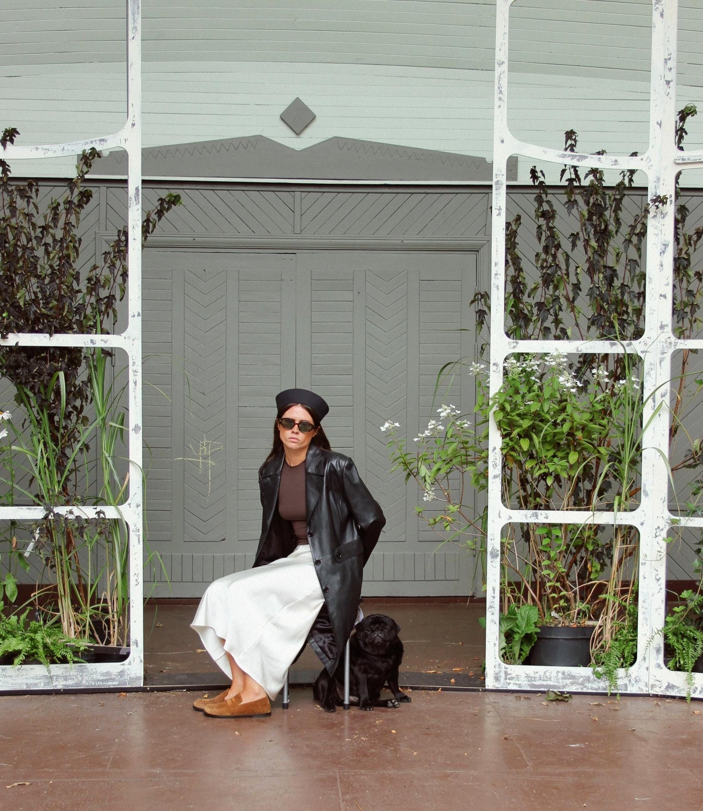 Premium Cotton Marin Pillbox  in Black