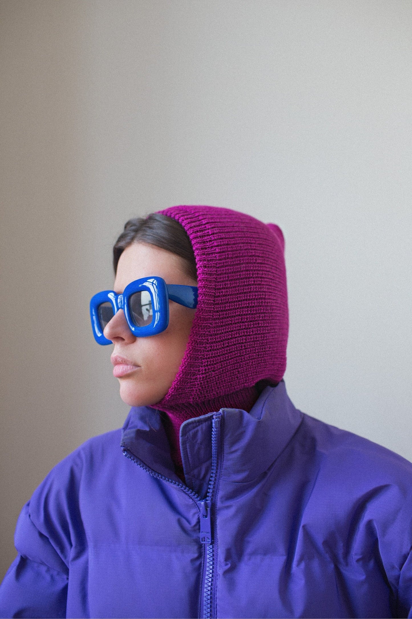 Merino Wool Balaclava in Crimson