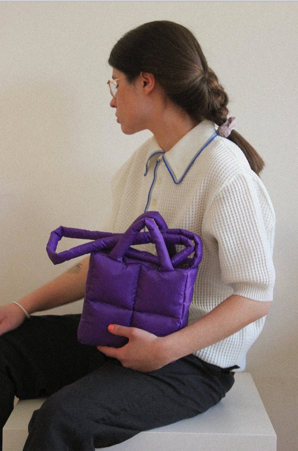 Mini Pillow Puffer Essential bag in Purple