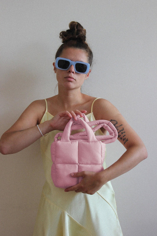 Mini Pillow Puffer Essential bag in Powder Pink