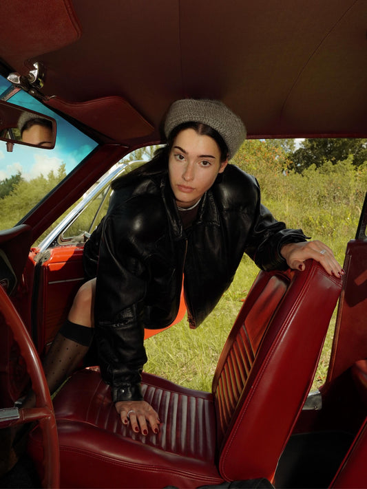 Crochet Premium Mohair Marine Pilbox in Grey Melange