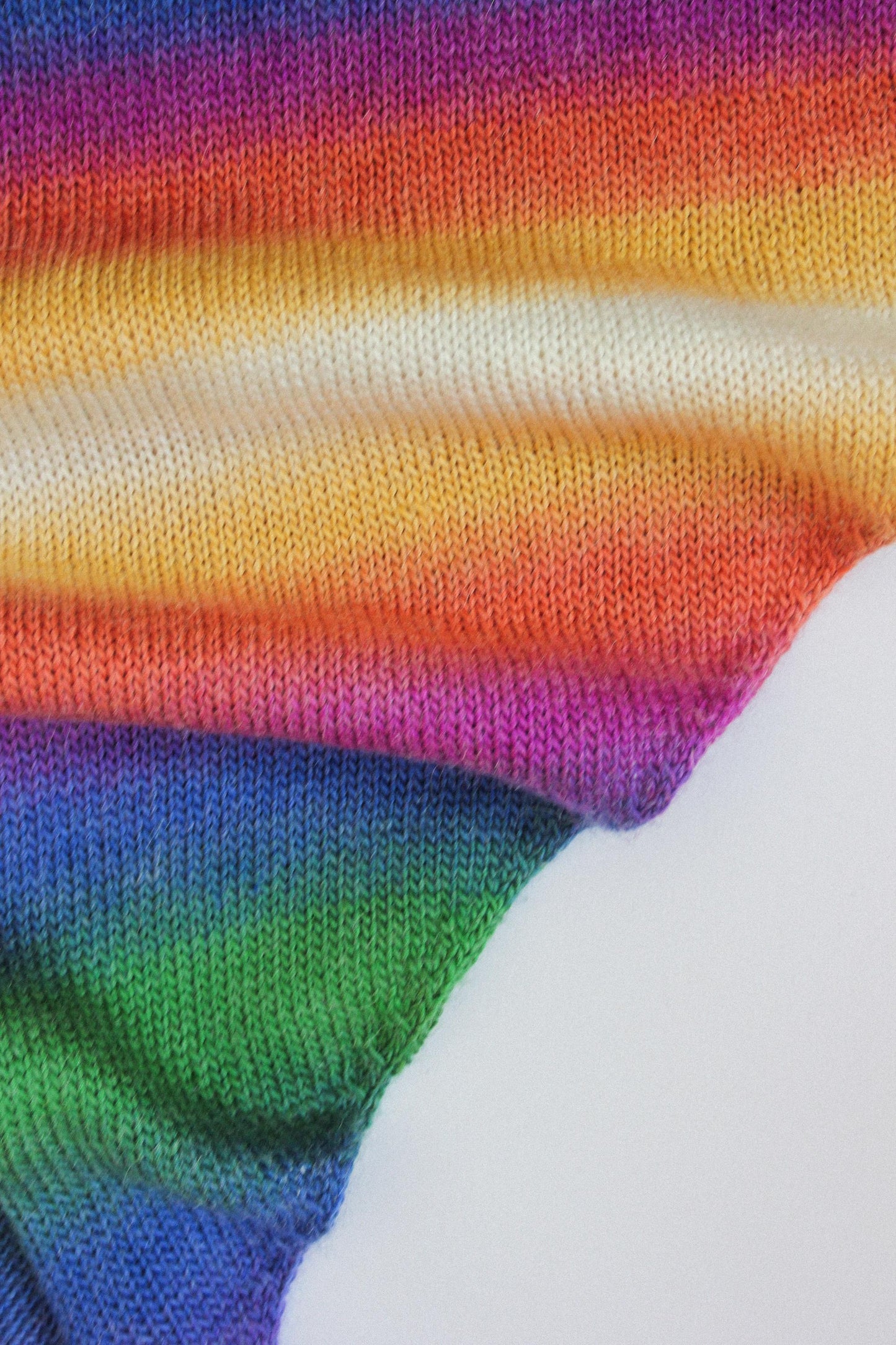 Hand - knitted Random Spectrum Mohair  Headscarf