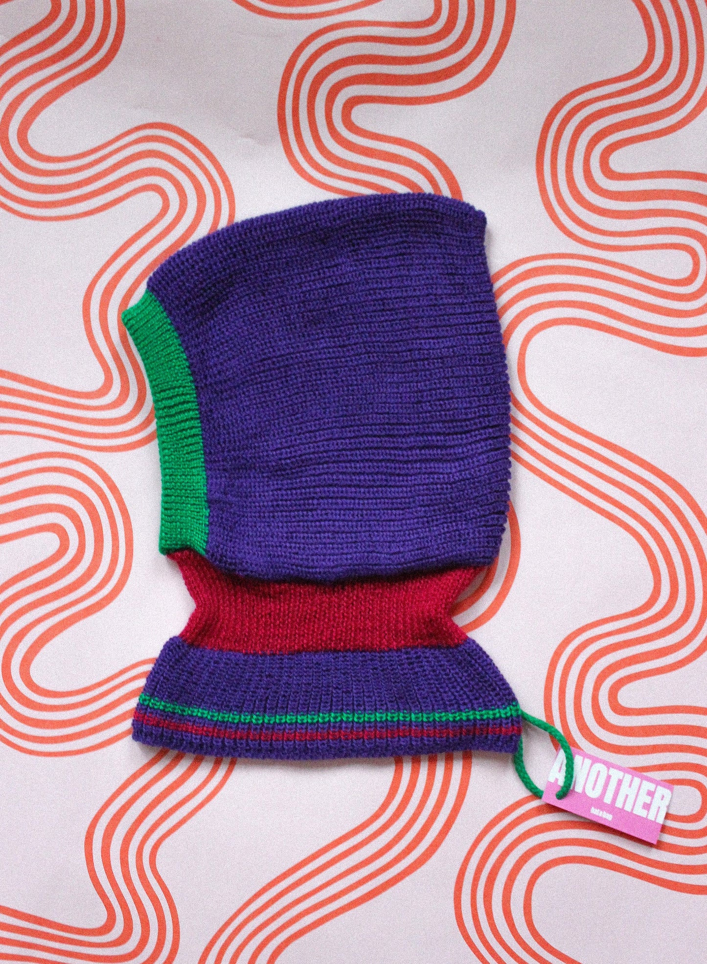 Merino Wool Balaclava in Multi Purple