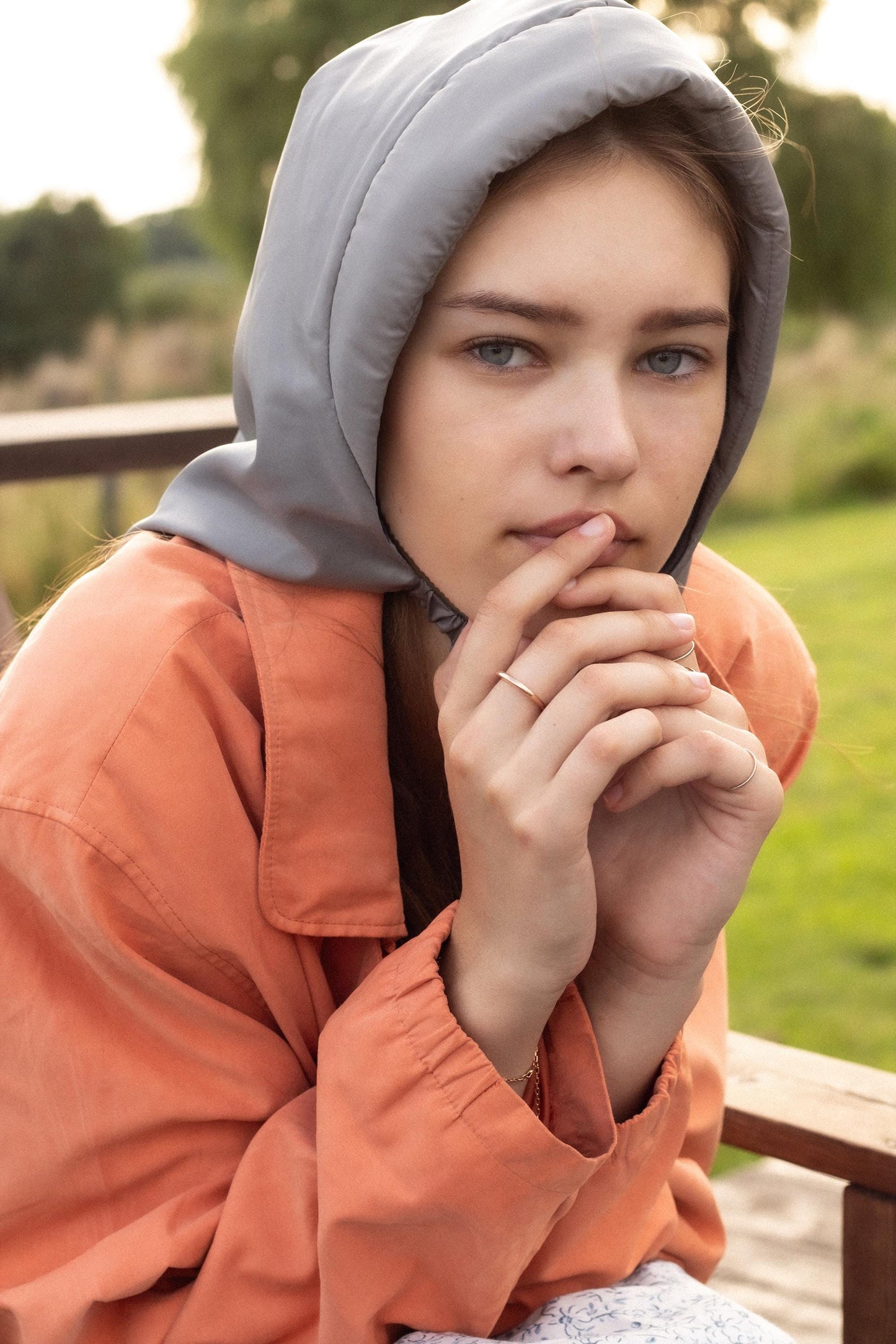 Rain Headscarf in Gray