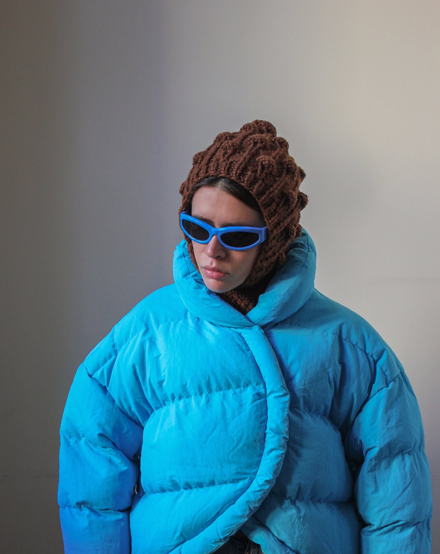 Balaclava Teddy Brains with dimensional tuck knitting technique