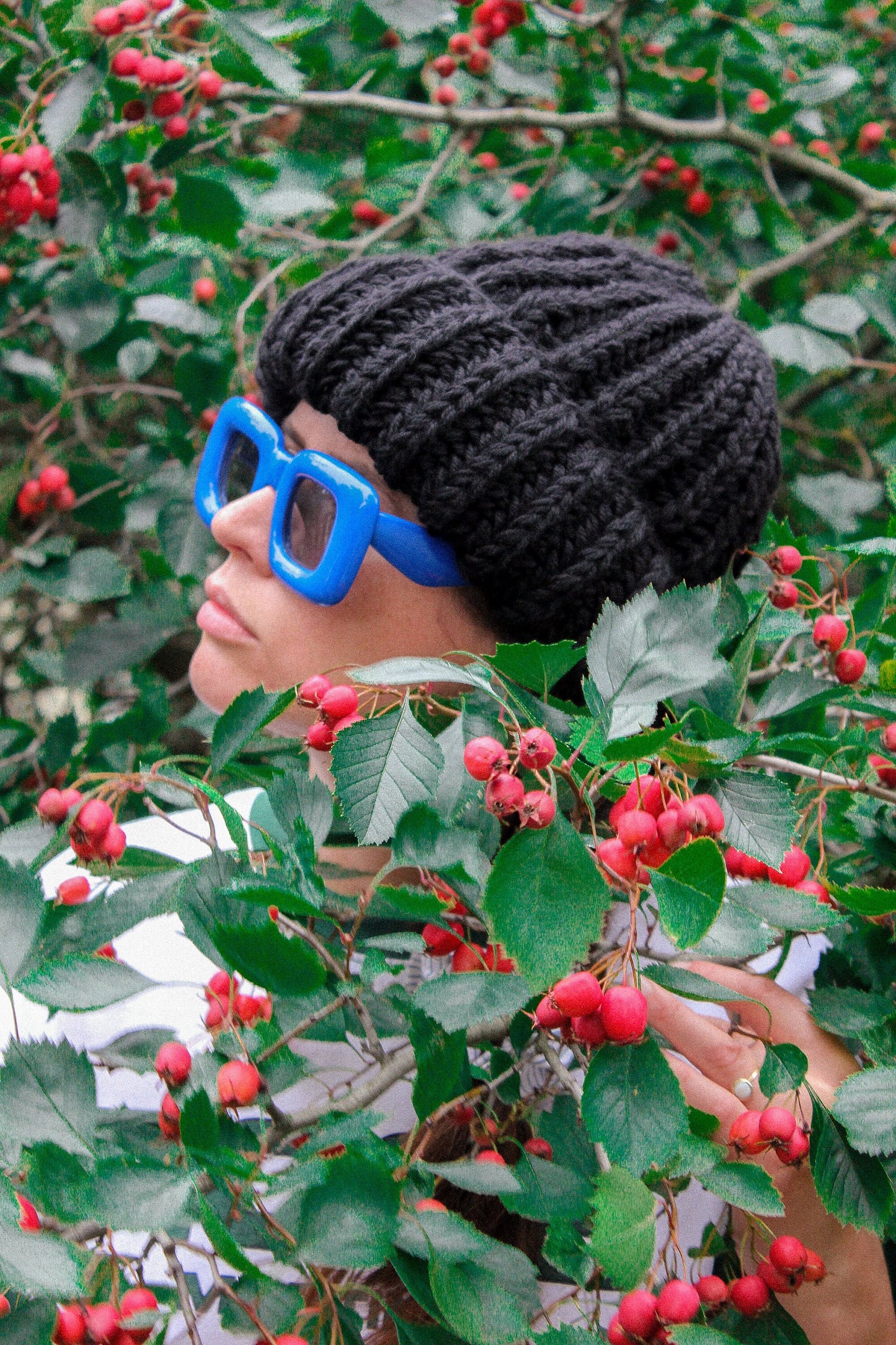Woolen Super Chunky Beanie in Black