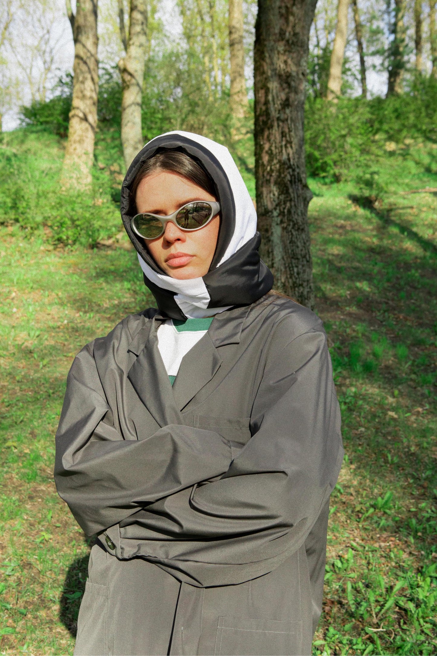 Pillow Headscarf - Balaclava in Black & White