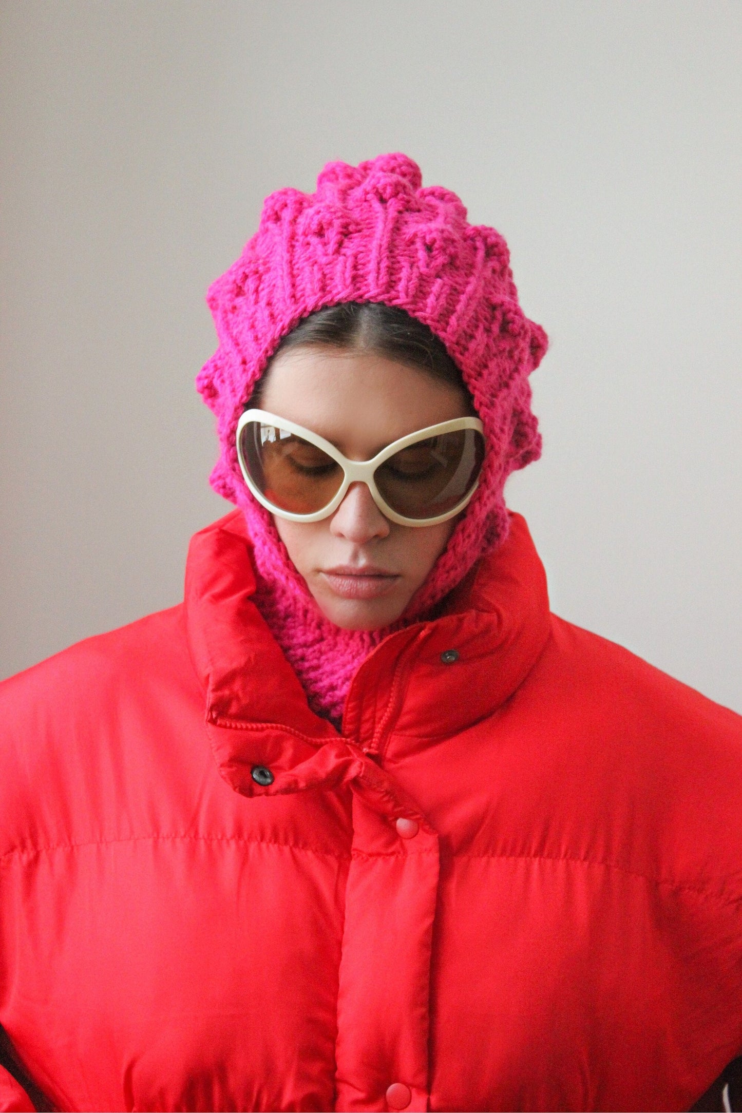 Pink Brains Woolen Balaclava