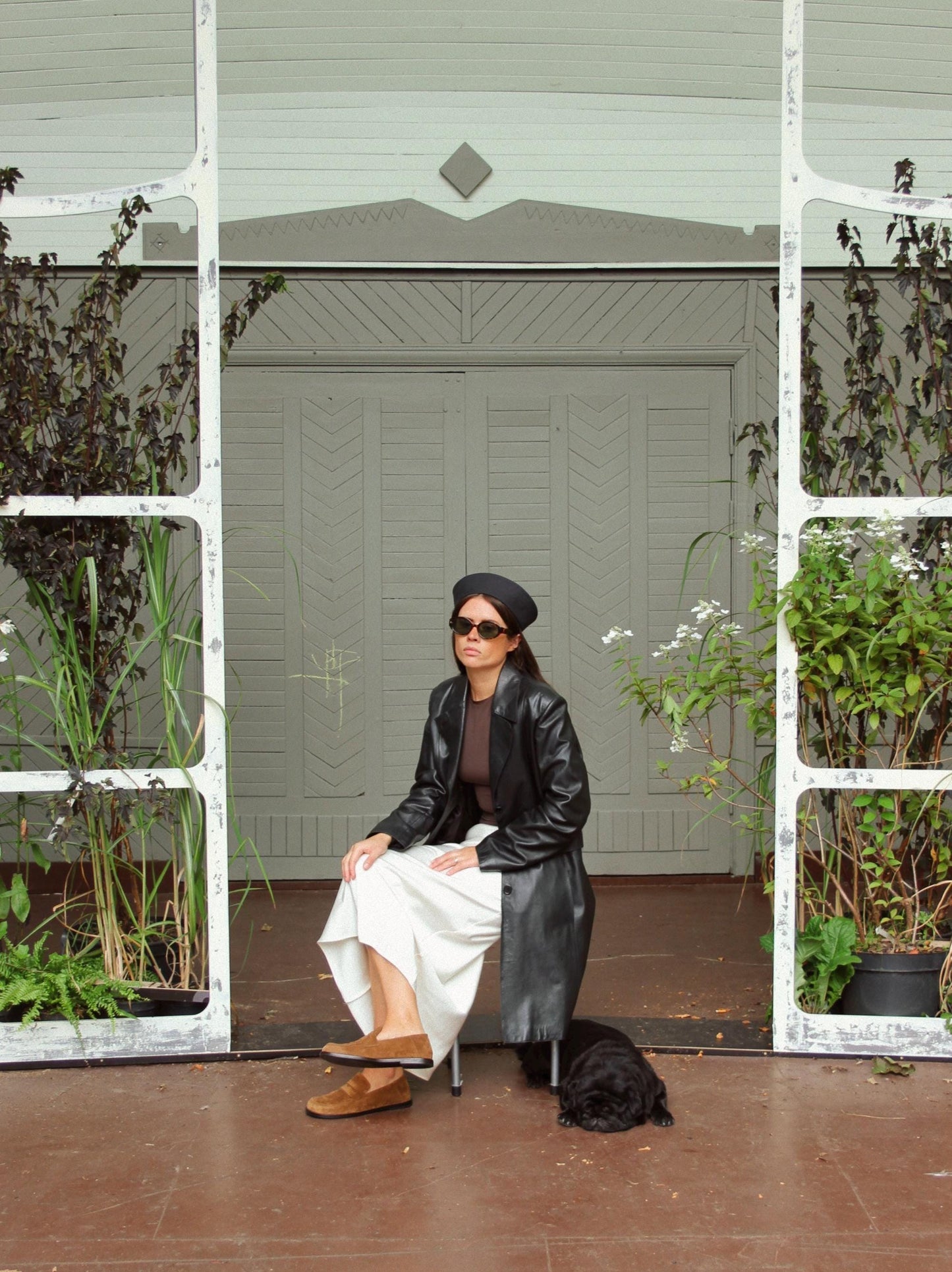 Premium Cotton Marin Pillbox  in Black