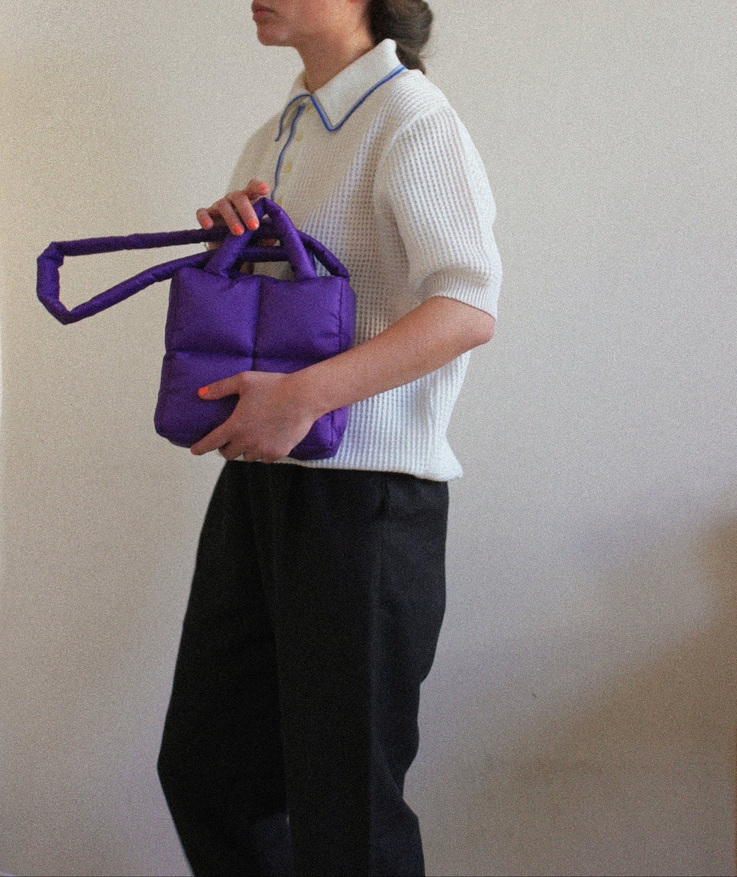 Mini Pillow Puffer Essential bag in Purple