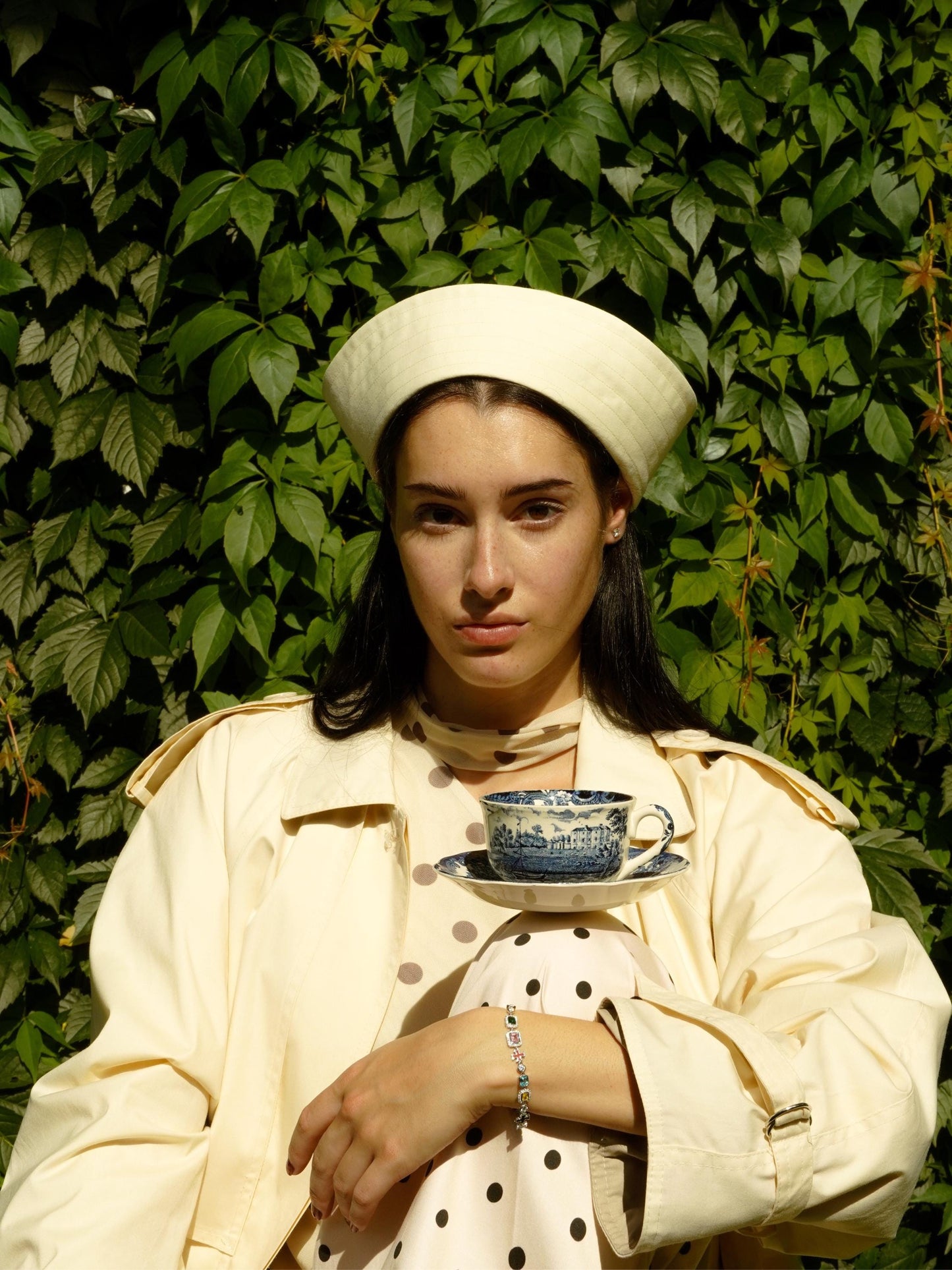 Premium Cotton Marin Pillbox in Butter Yellow