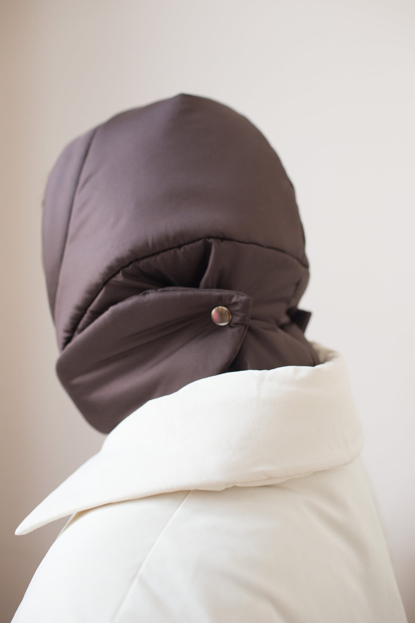 Pillow Puffer Headscarf - Balaclava in Brown