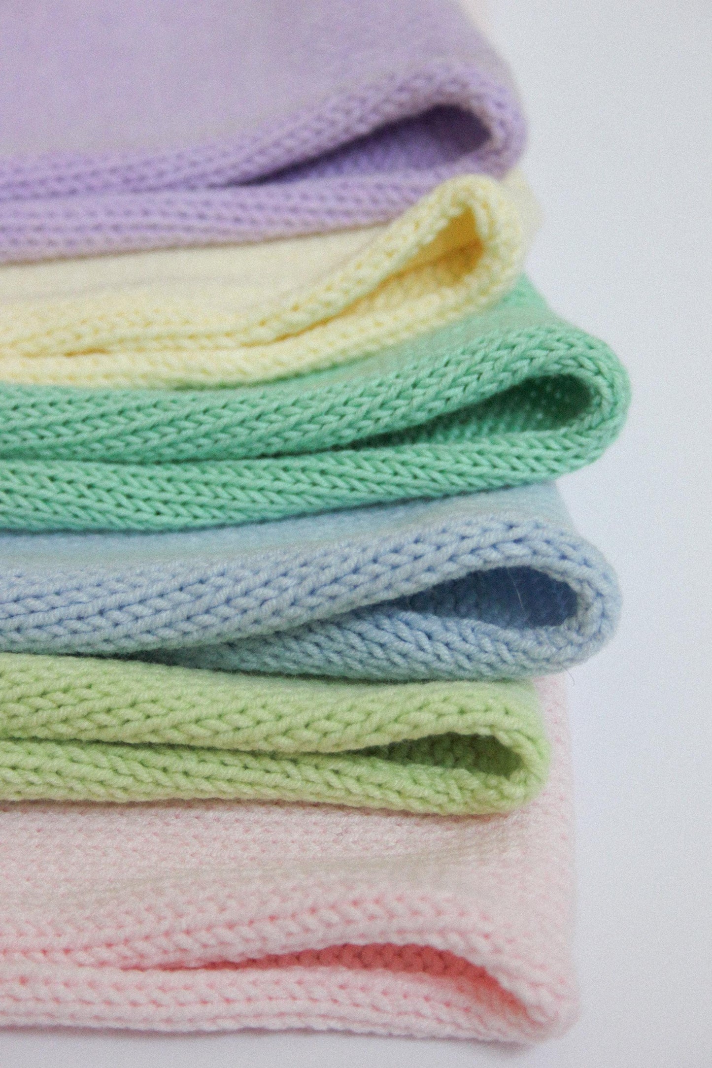 Hand - knitted Spring Headscarf in Buttermilk Yellow