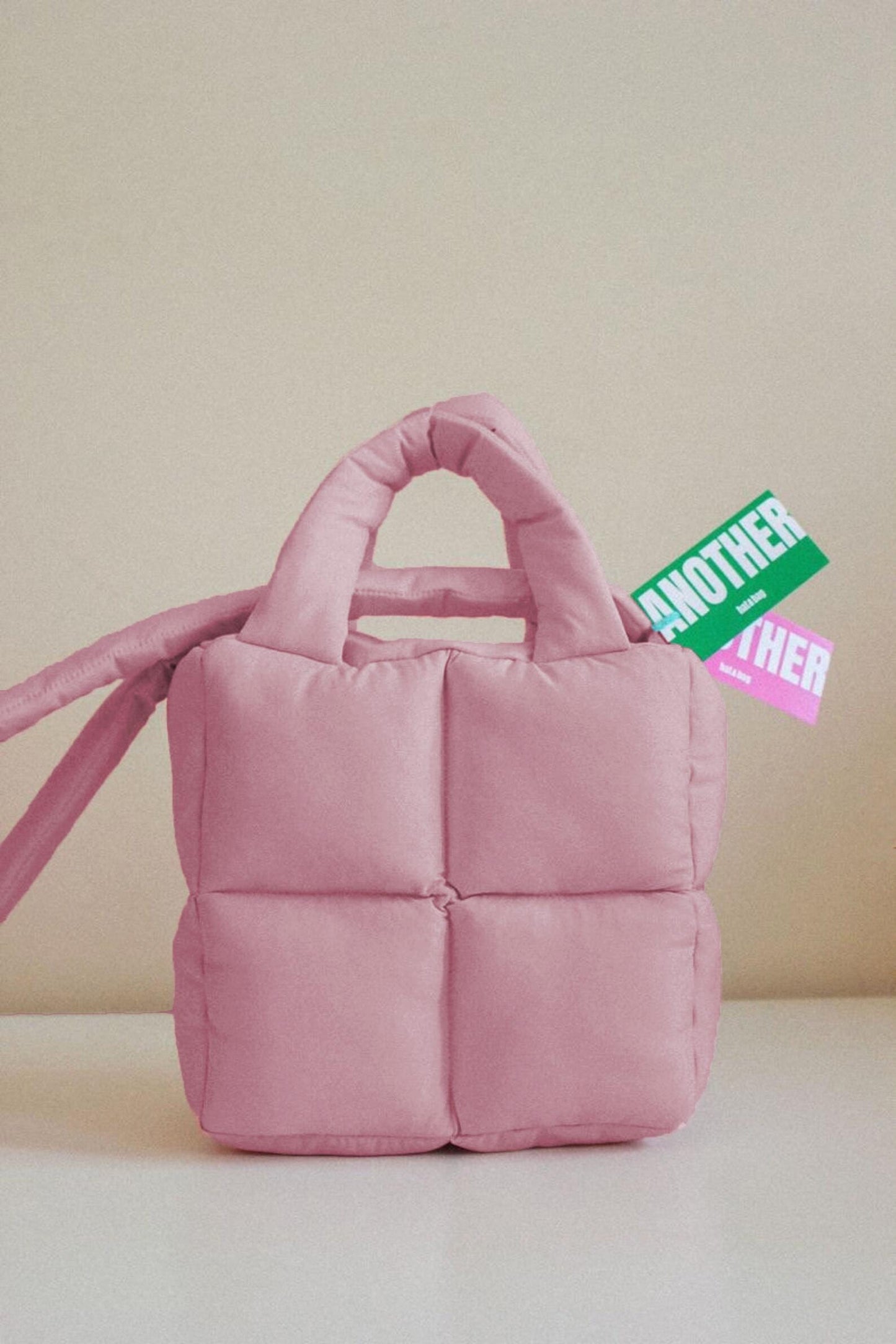Mini Pillow Puffer Essential bag in Powder Pink
