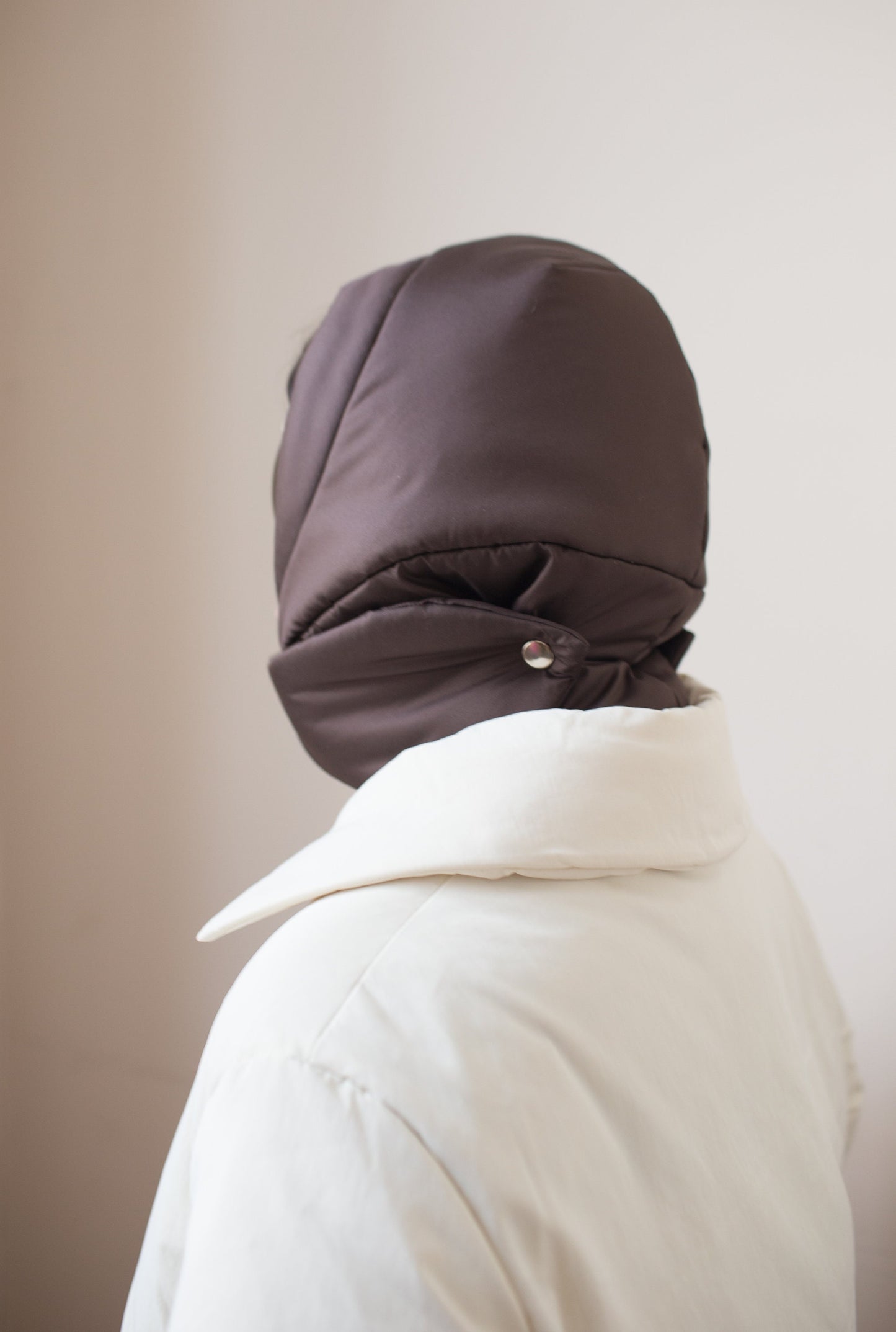 Pillow Puffer Headscarf - Balaclava in Brown