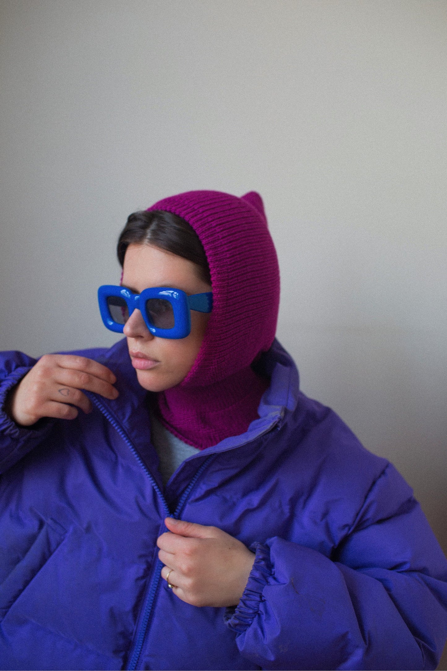 Woolen merino wool balaclava hat.Double layer balaclava hat with merino wool lining,knit beanie,knit balaclava,knit hat,balaclava crochet