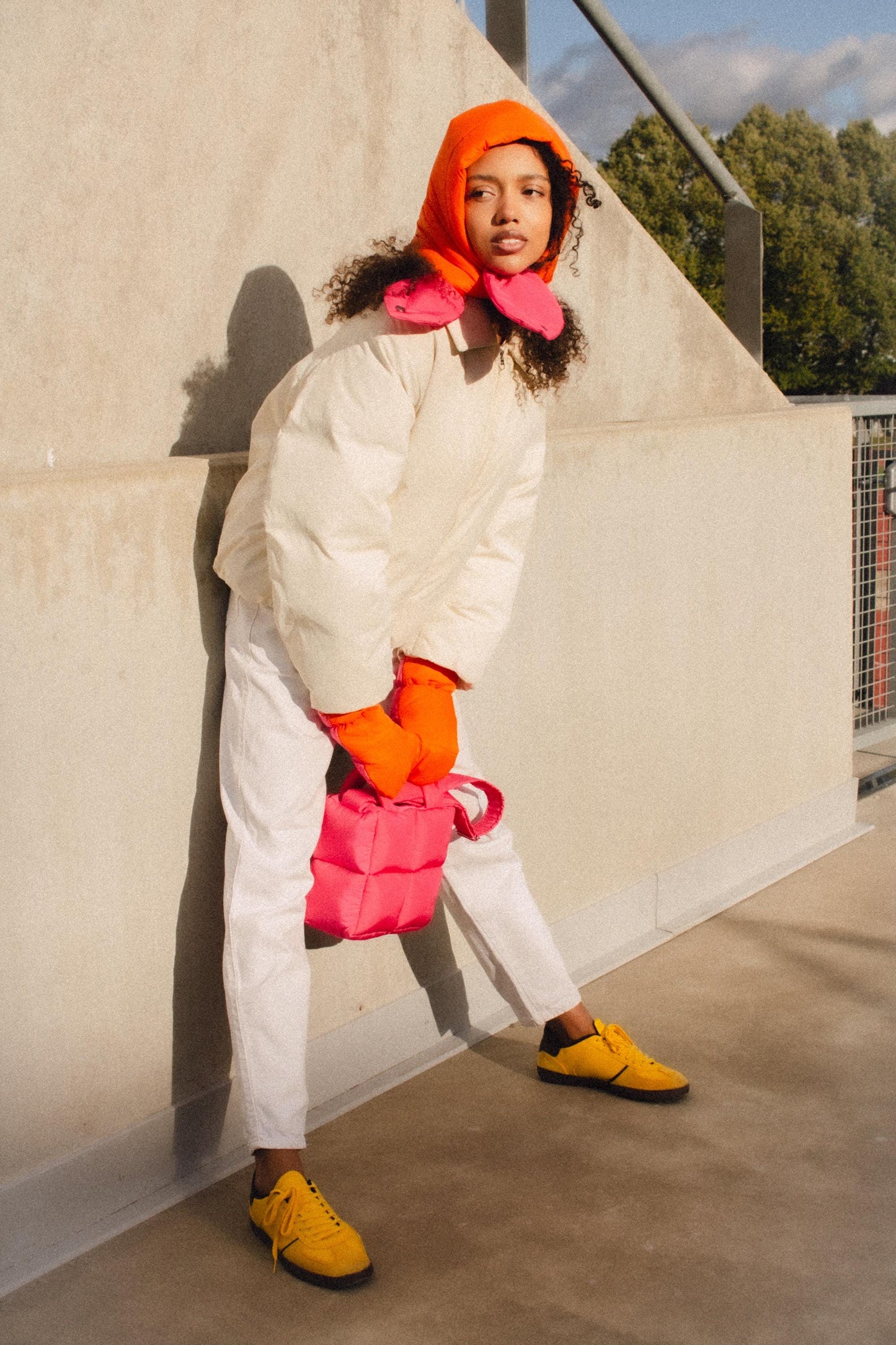 Mini Pillow Puffer Essential bag in Hot Pink