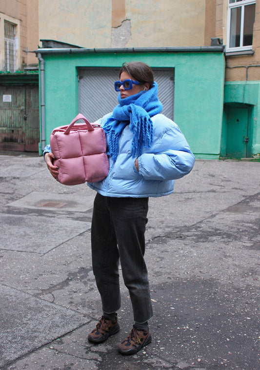 Pillow Puffer Bag in Powder Pink