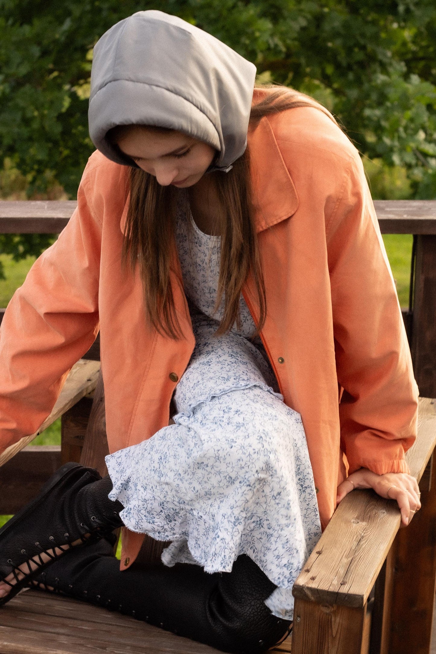 Rain Headscarf in Gray