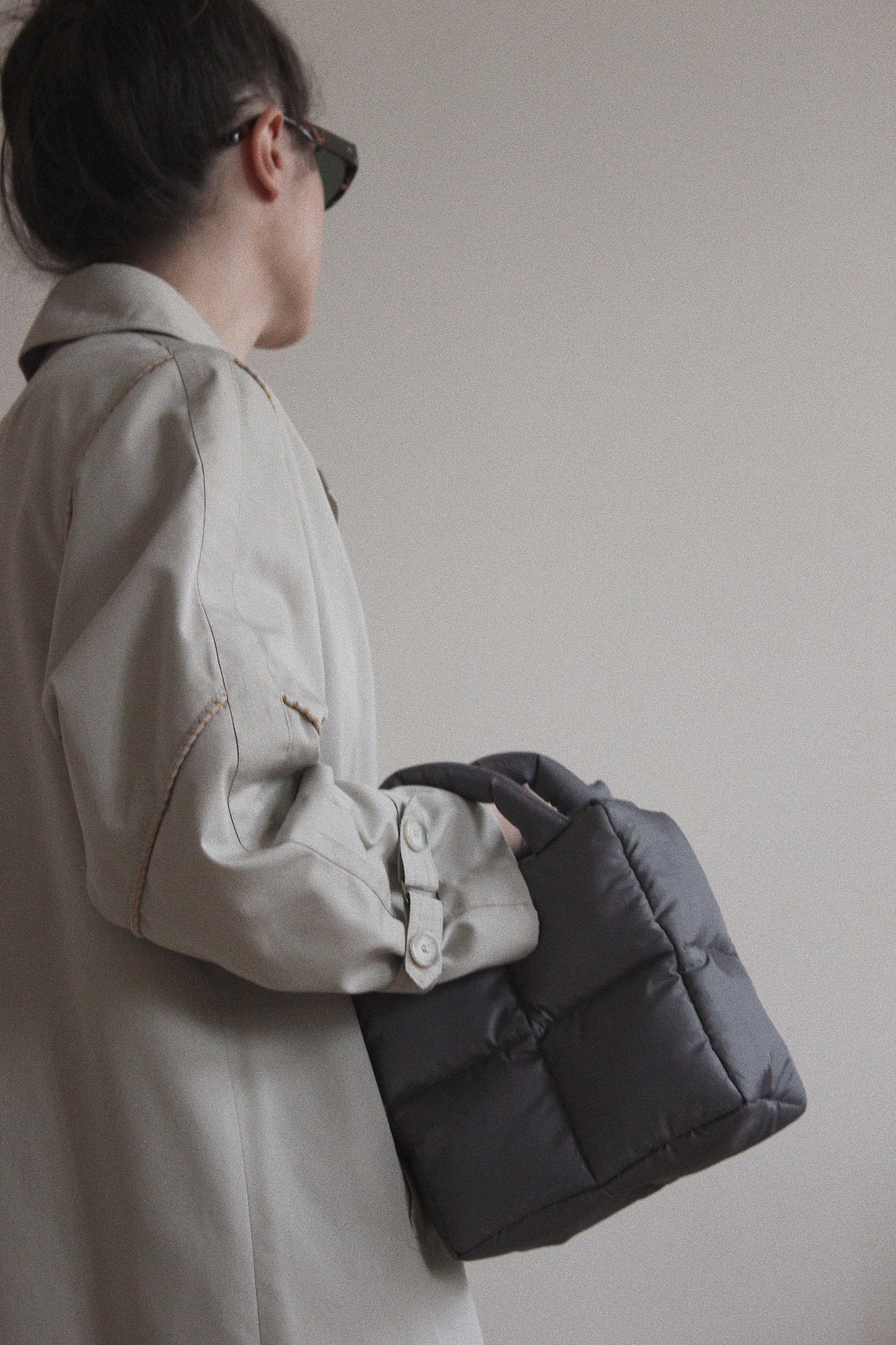 Mini Pillow Puffer Essential bag in Grey