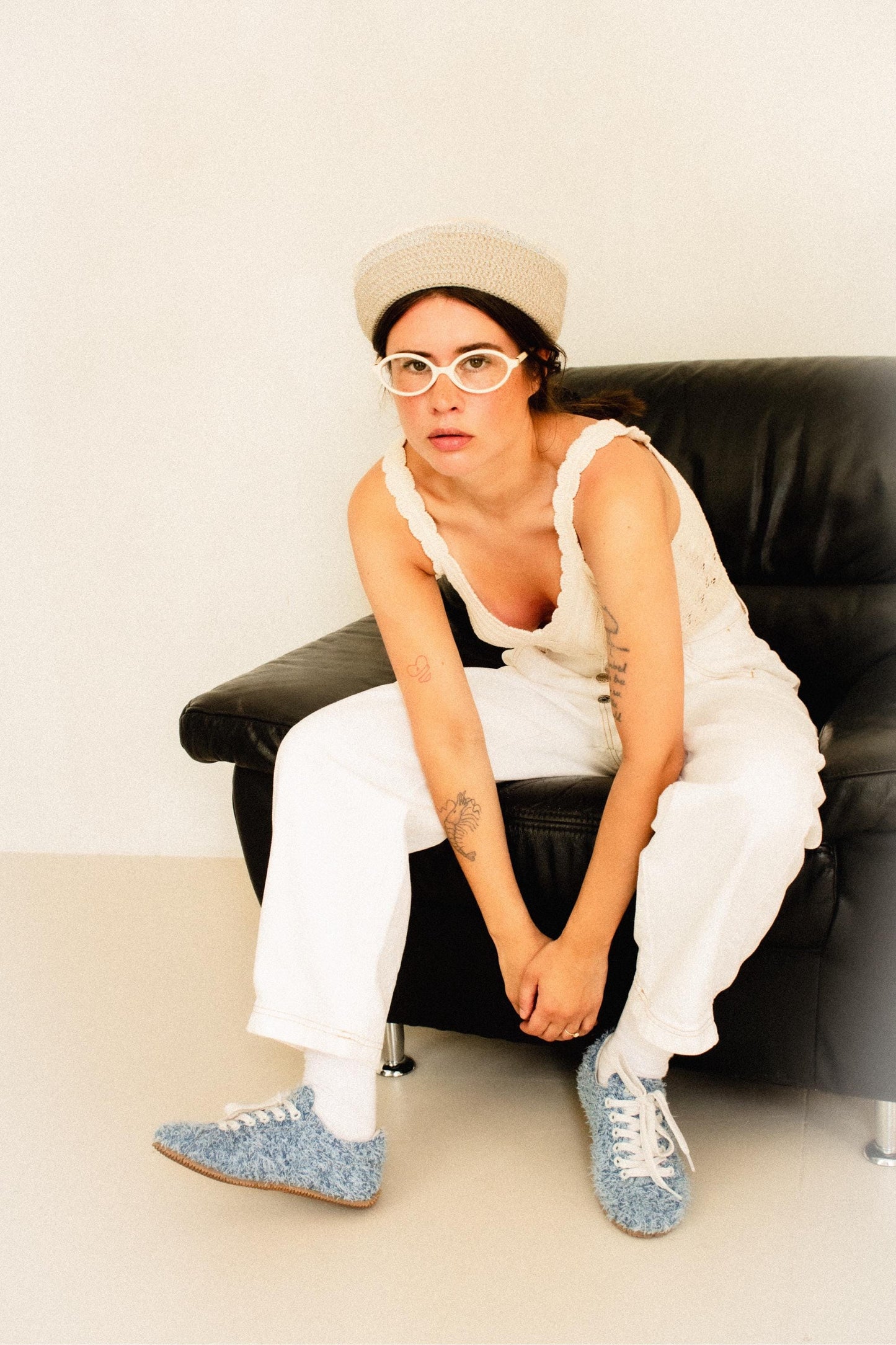 Crochet Premium Cotton  Marin Hat in Sand Beige