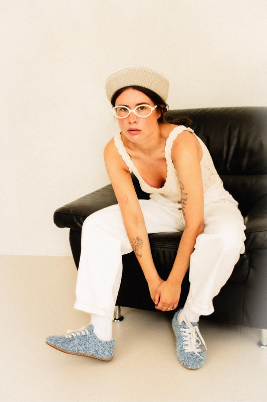 Crochet Premium Cotton  Marin Hat in Sand Beige