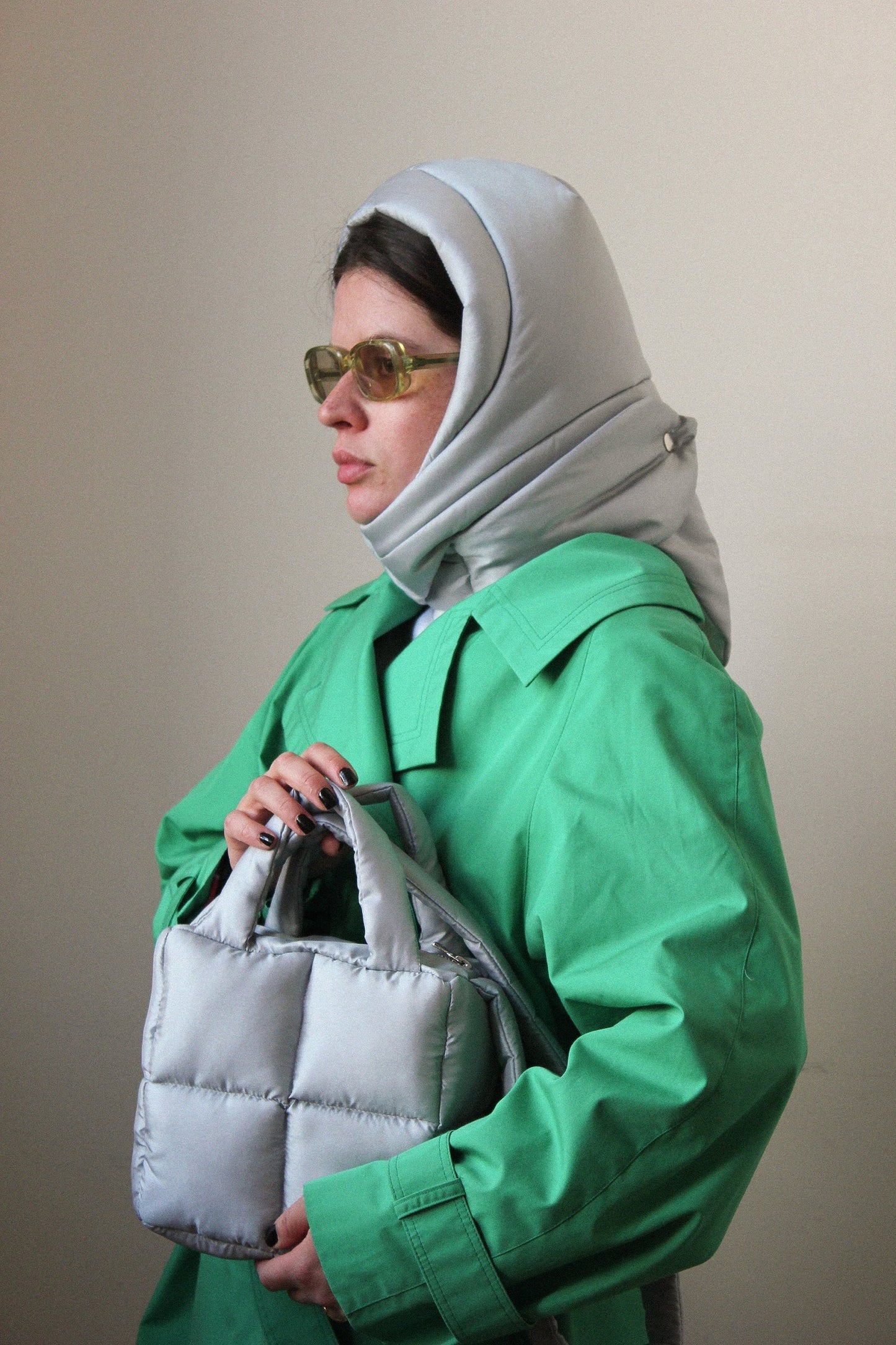 Pillow Headscarf - Balaclava in Light Gray