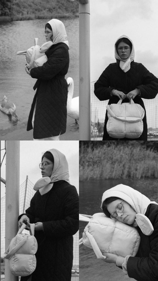 Pillow Headscarf - Balaclava in White