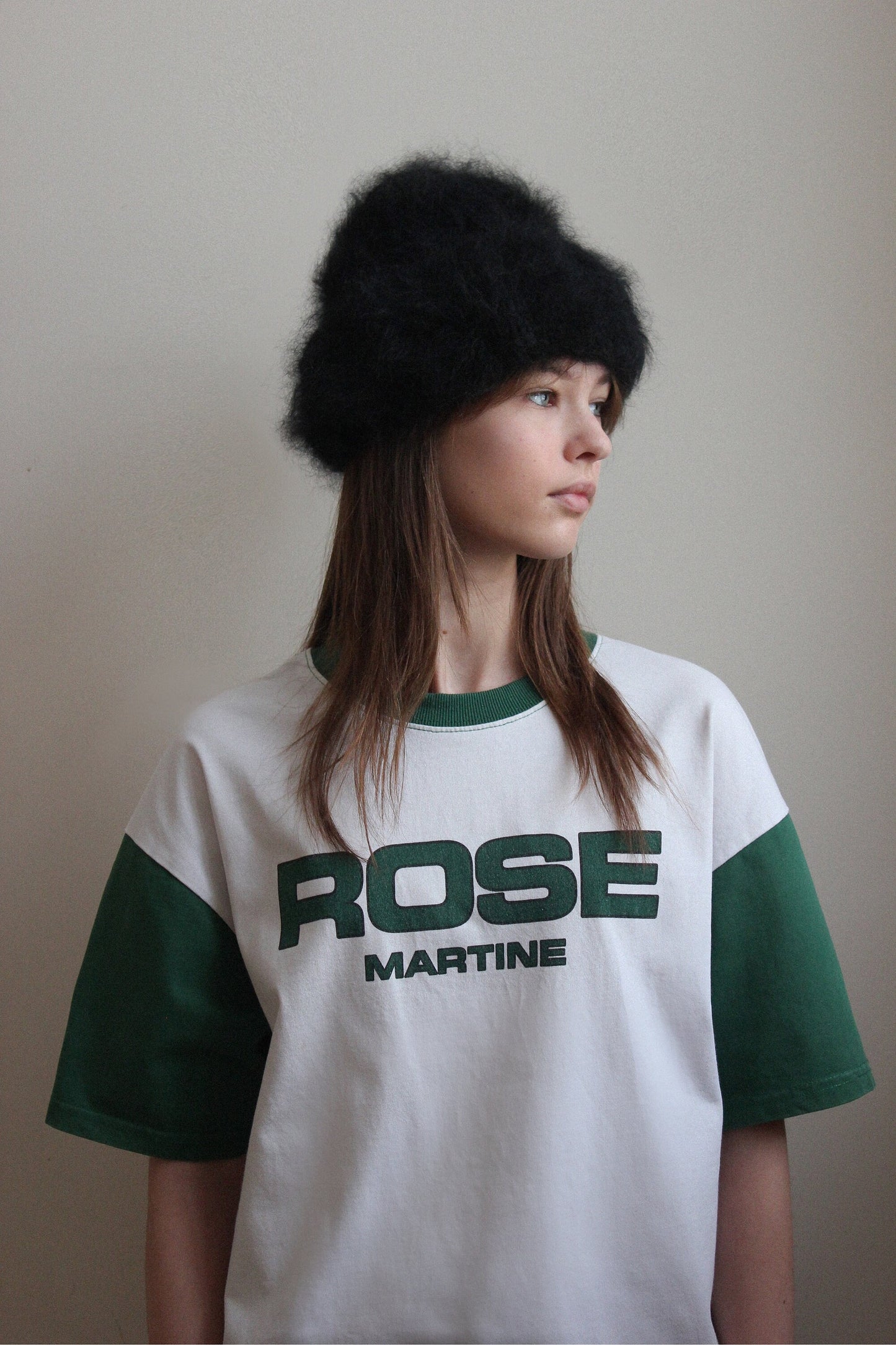 Hand - Knitted Premium Mohair Beanie Hat in Black