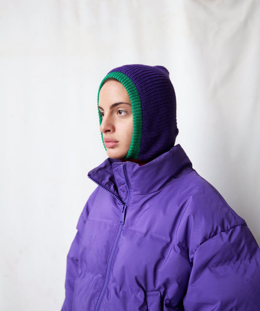 Merino Wool Balaclava in Multi Purple
