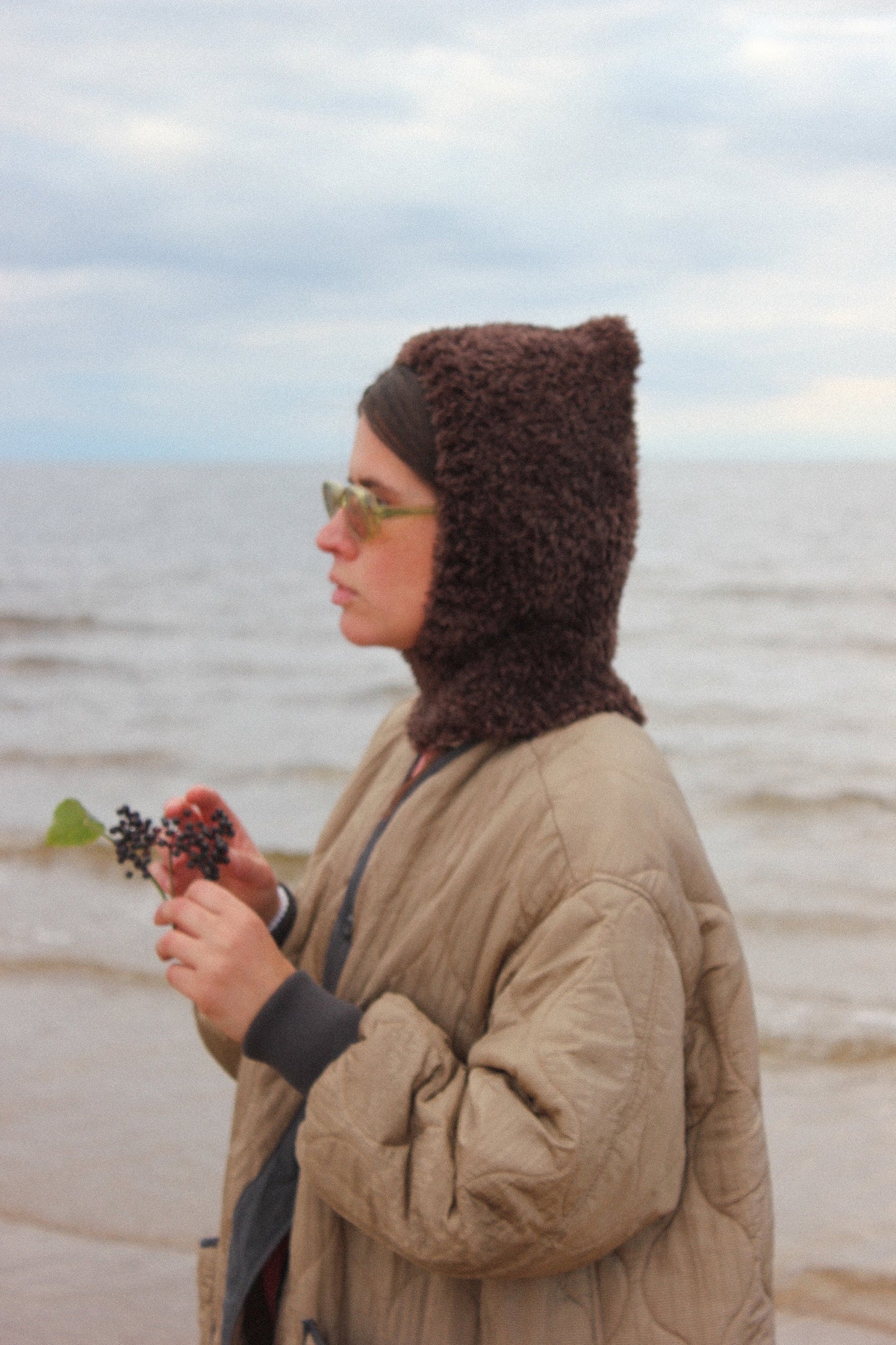 Fuzzy Yeti Faux Fur Balaclava in Brown