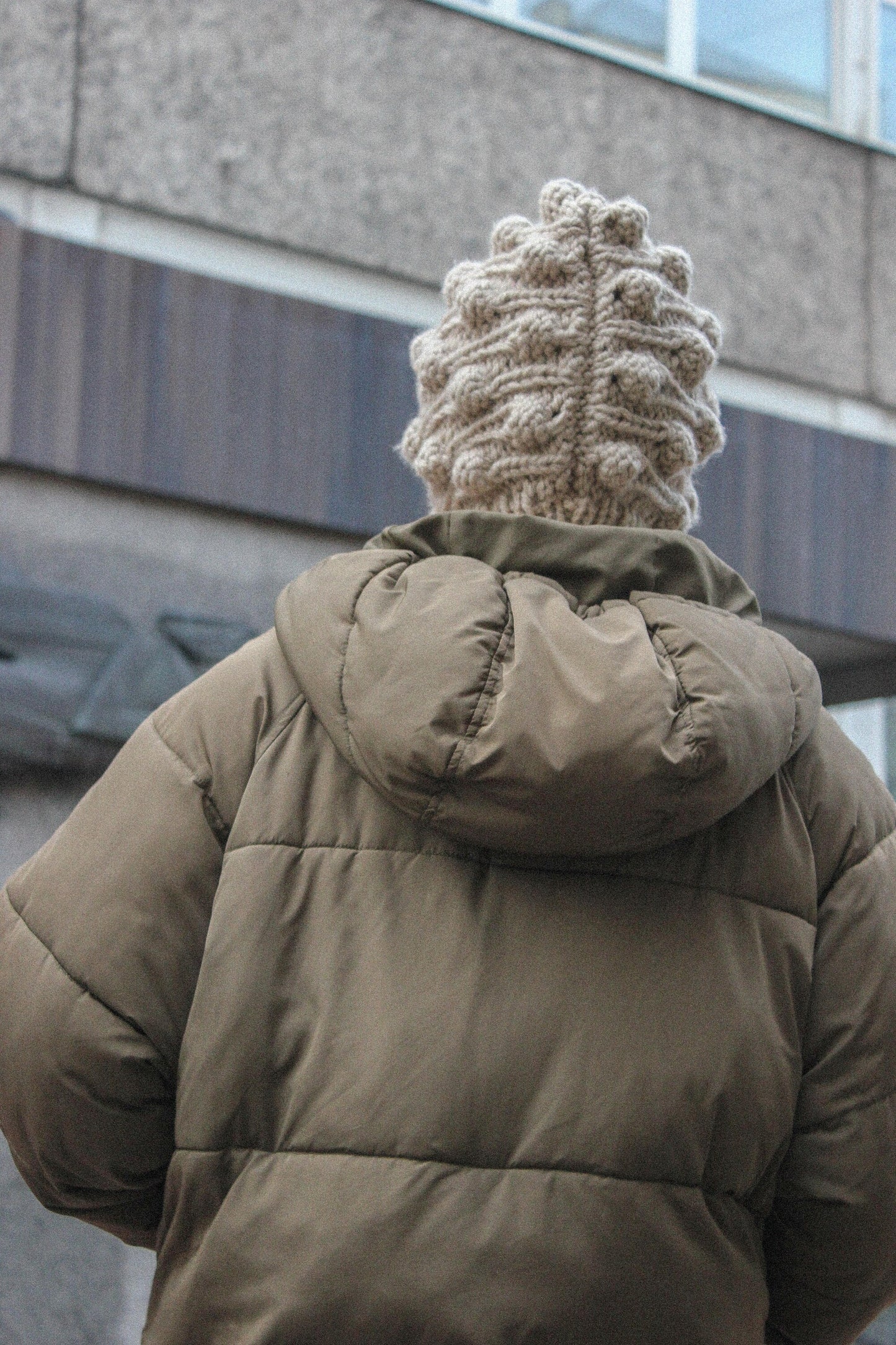 Beige Brains Woolen Balaclava