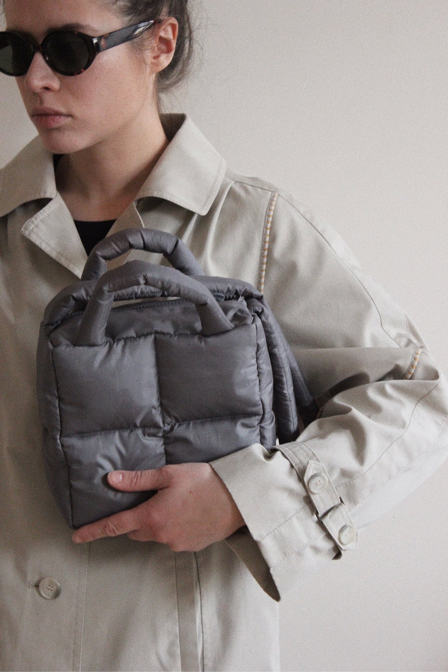 Mini Pillow Puffer Essential bag in Grey