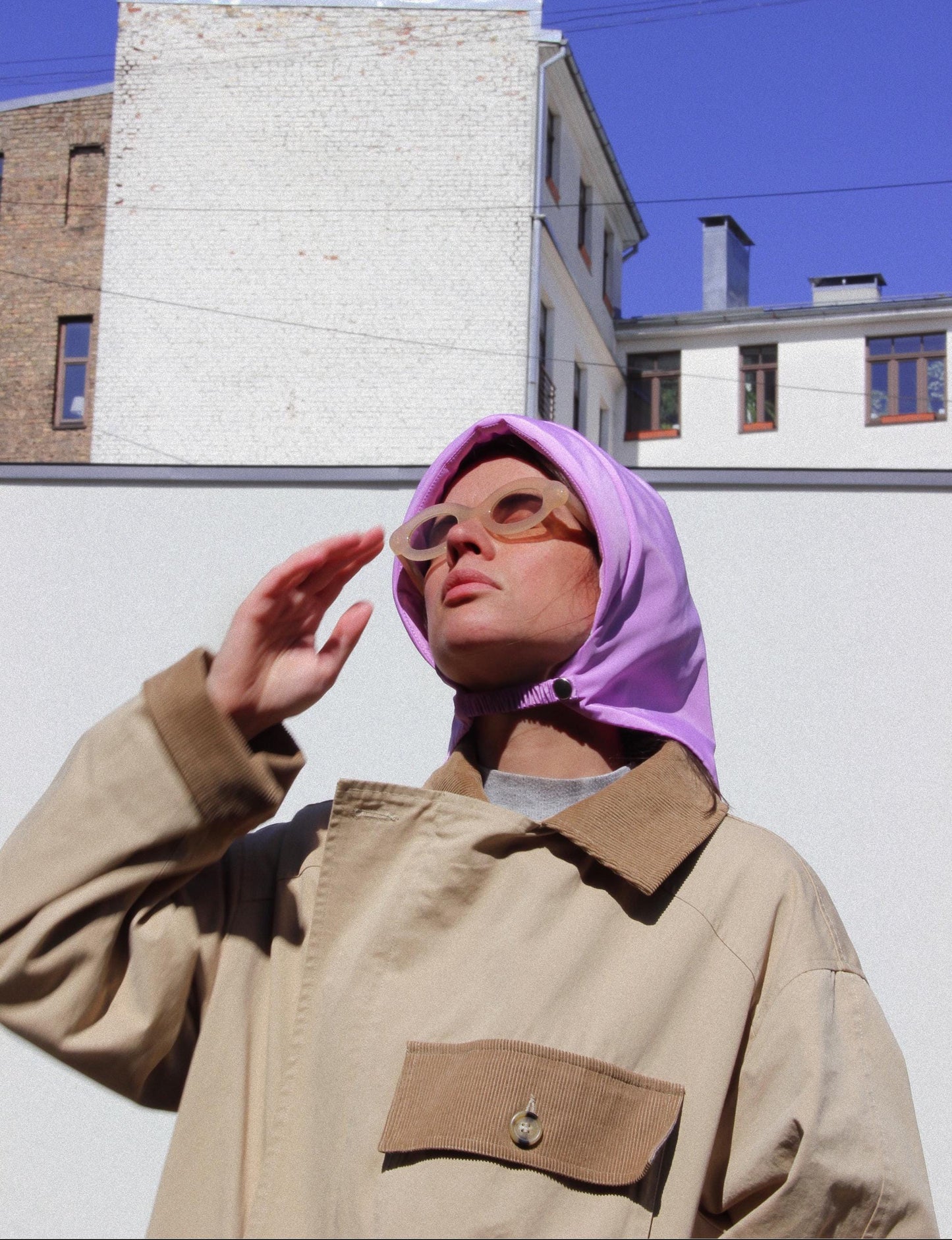 Rain Headscarf in Lilac