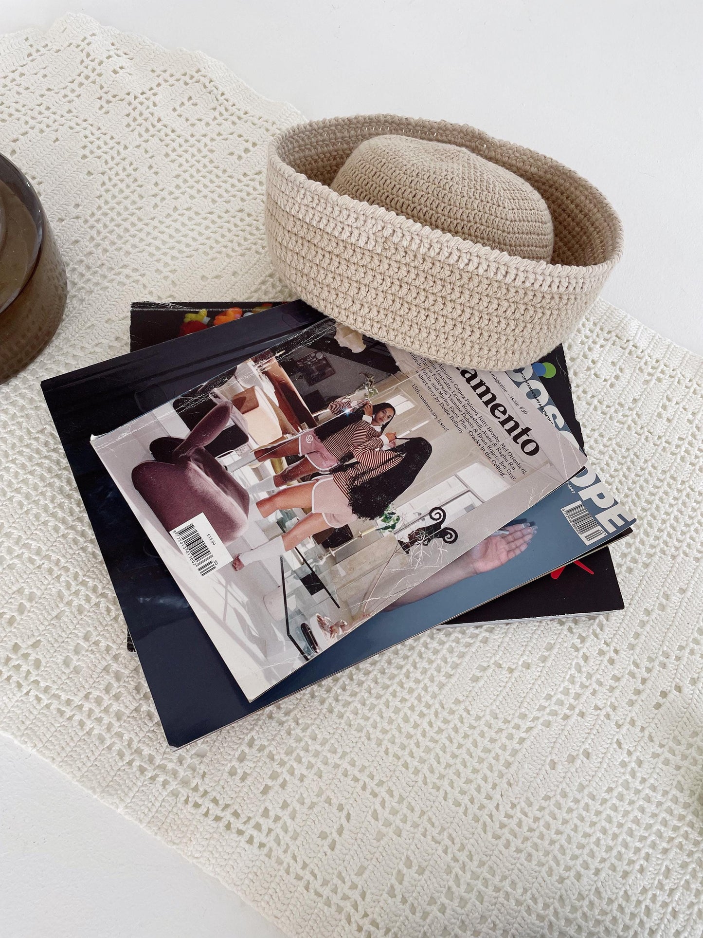 Crochet Premium Cotton  Marin Hat in Sand Beige