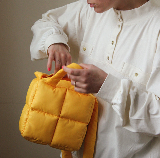 Mini Pillow Puffer Essential bag in Yellow