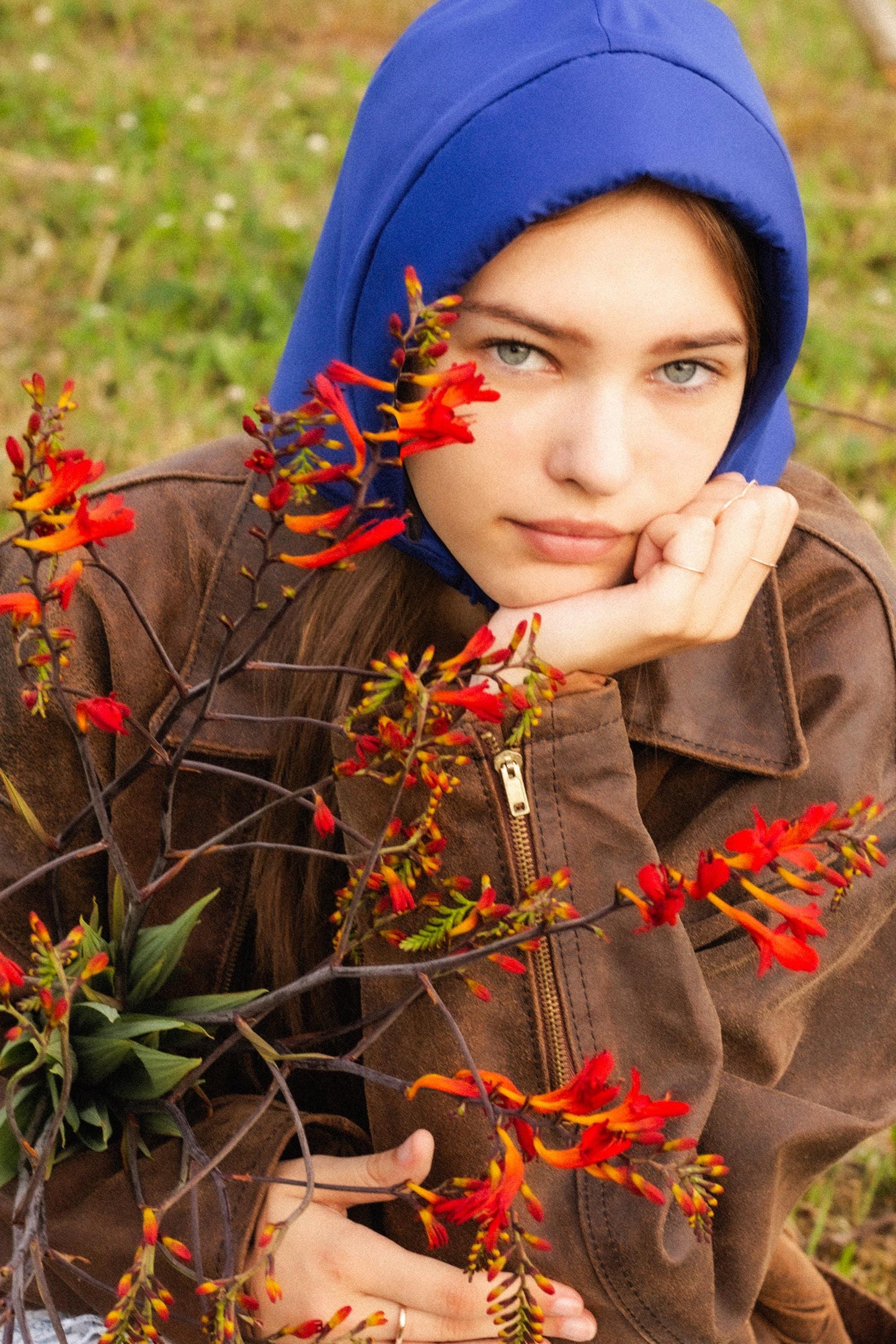 Rain Headscarf in Blue