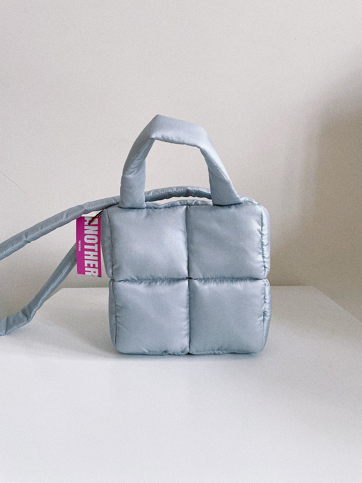Mini Pillow Puffer Essential bag in Light Gray
