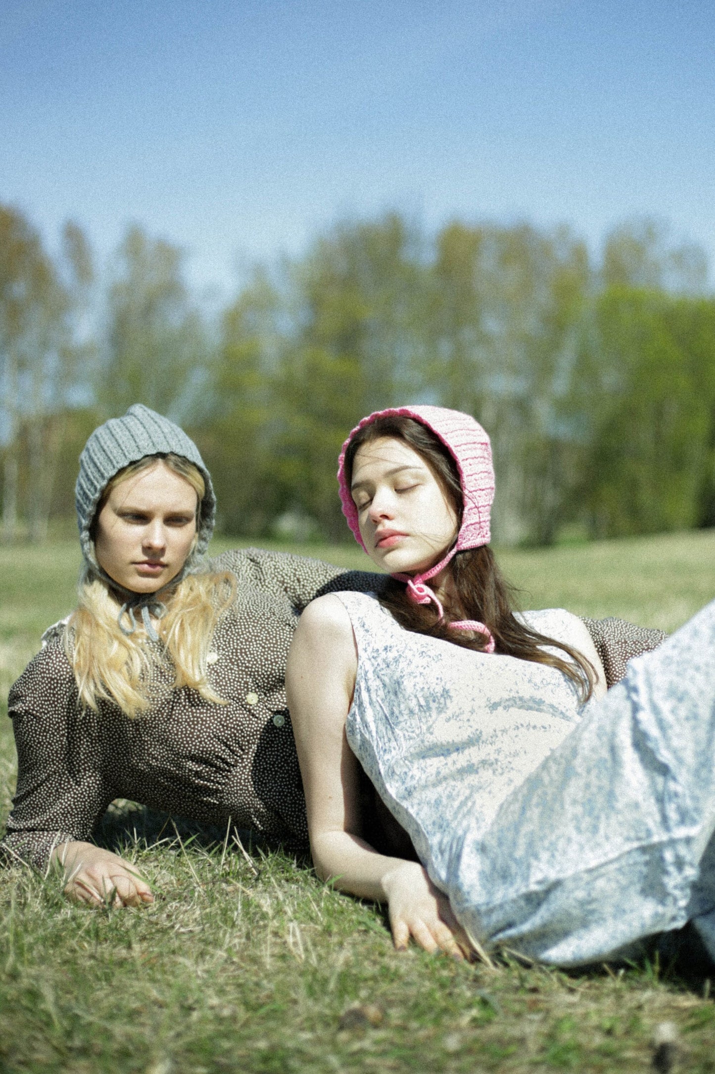 Adult Crochet Bow Tie Bonnet in Grey