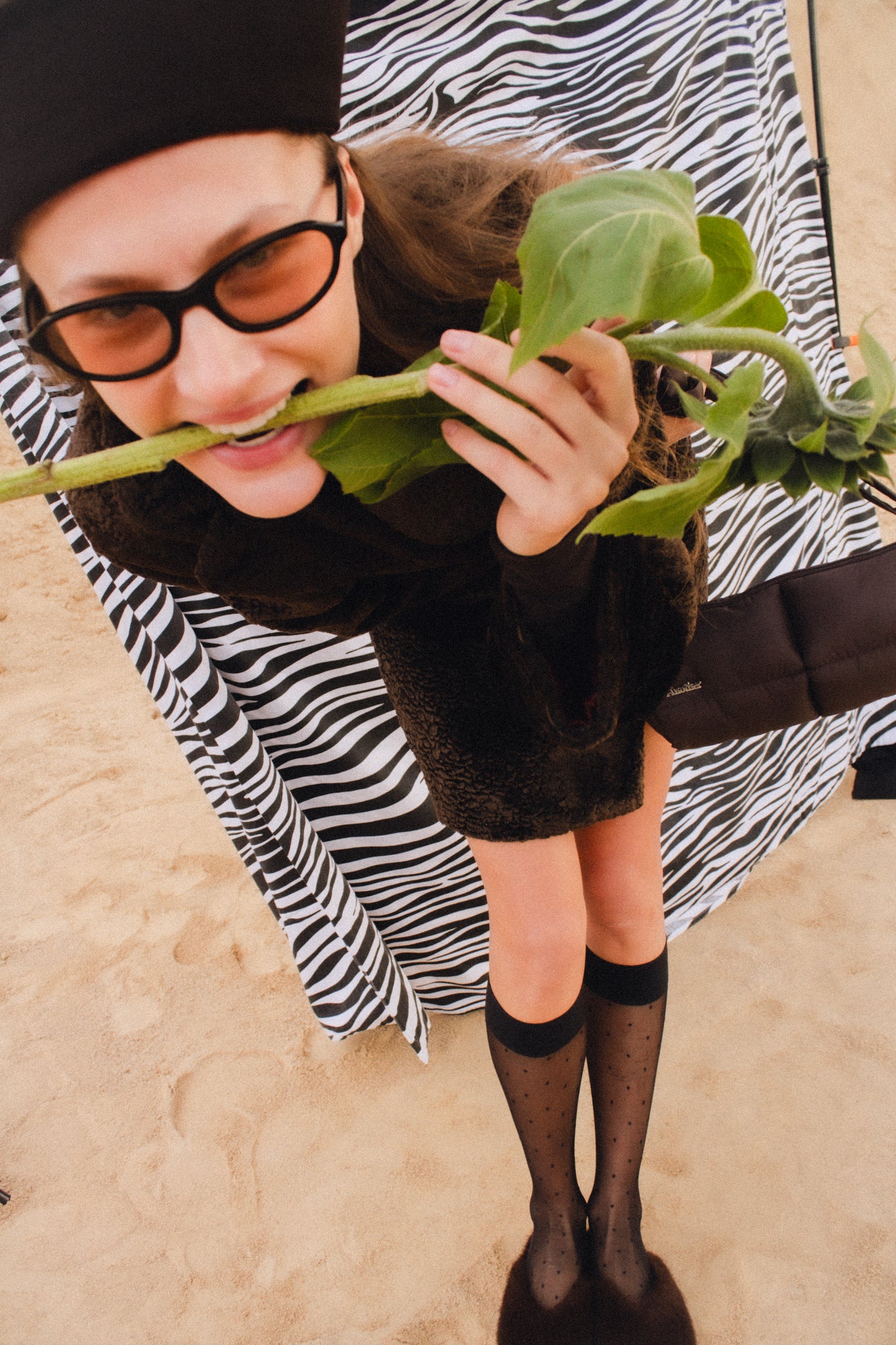 Wool Gabardine Pillbox in Dark Brown