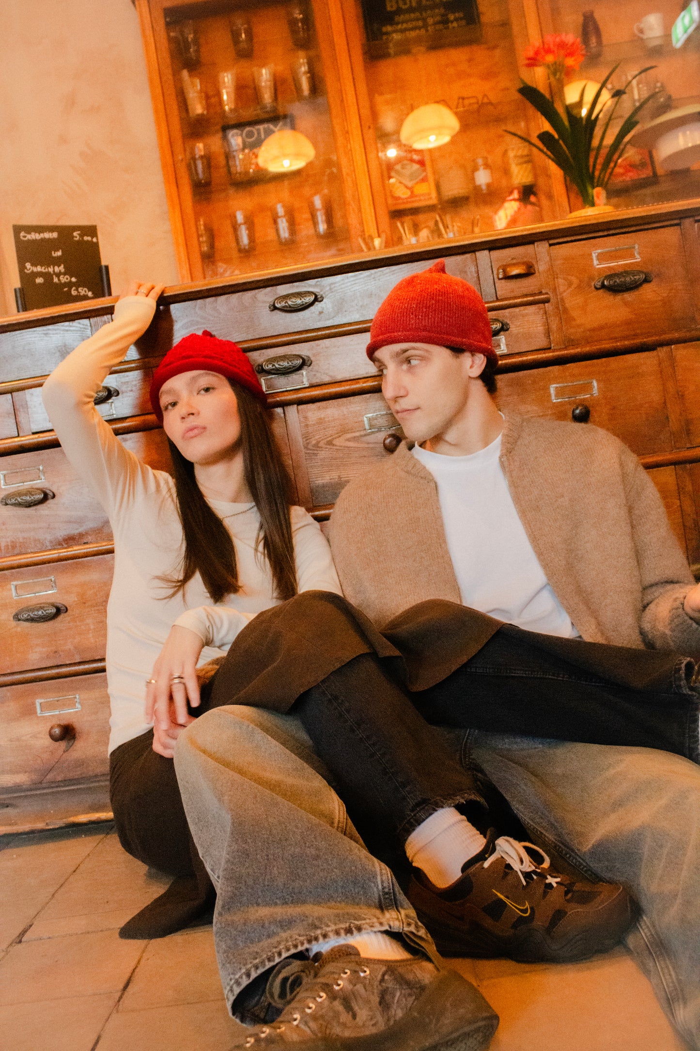 Cotton Lace Crochet Teletubby Hat in Red
