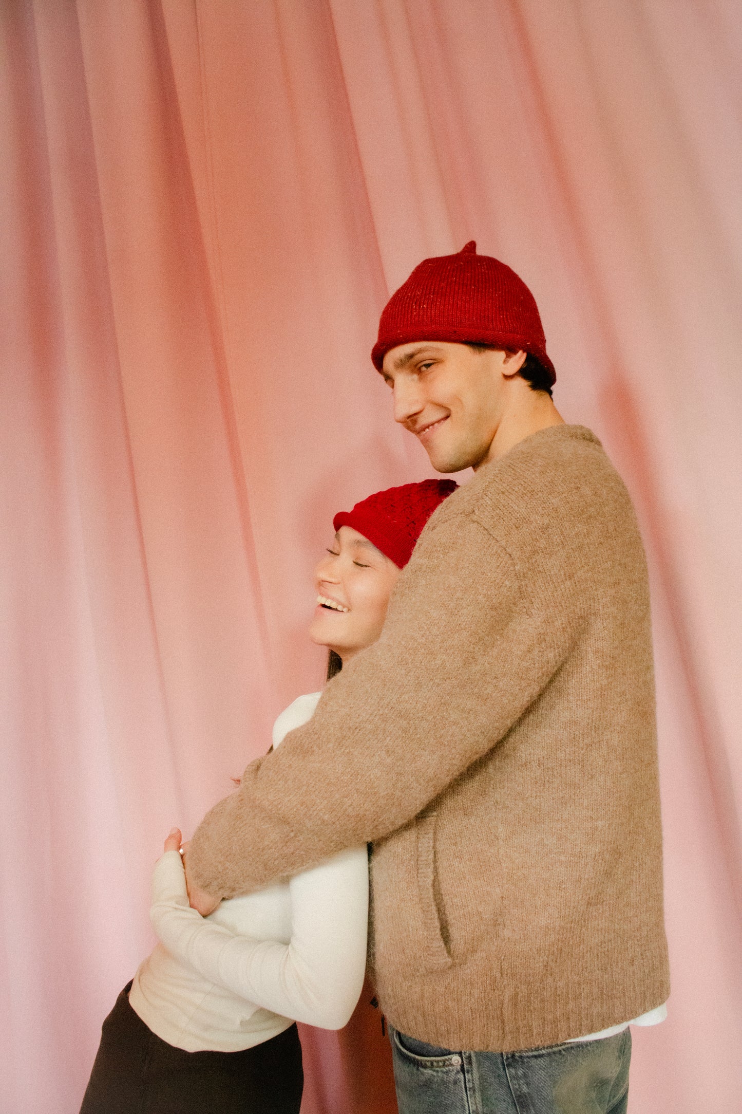 Cotton Lace Crochet Teletubby Hat in Red