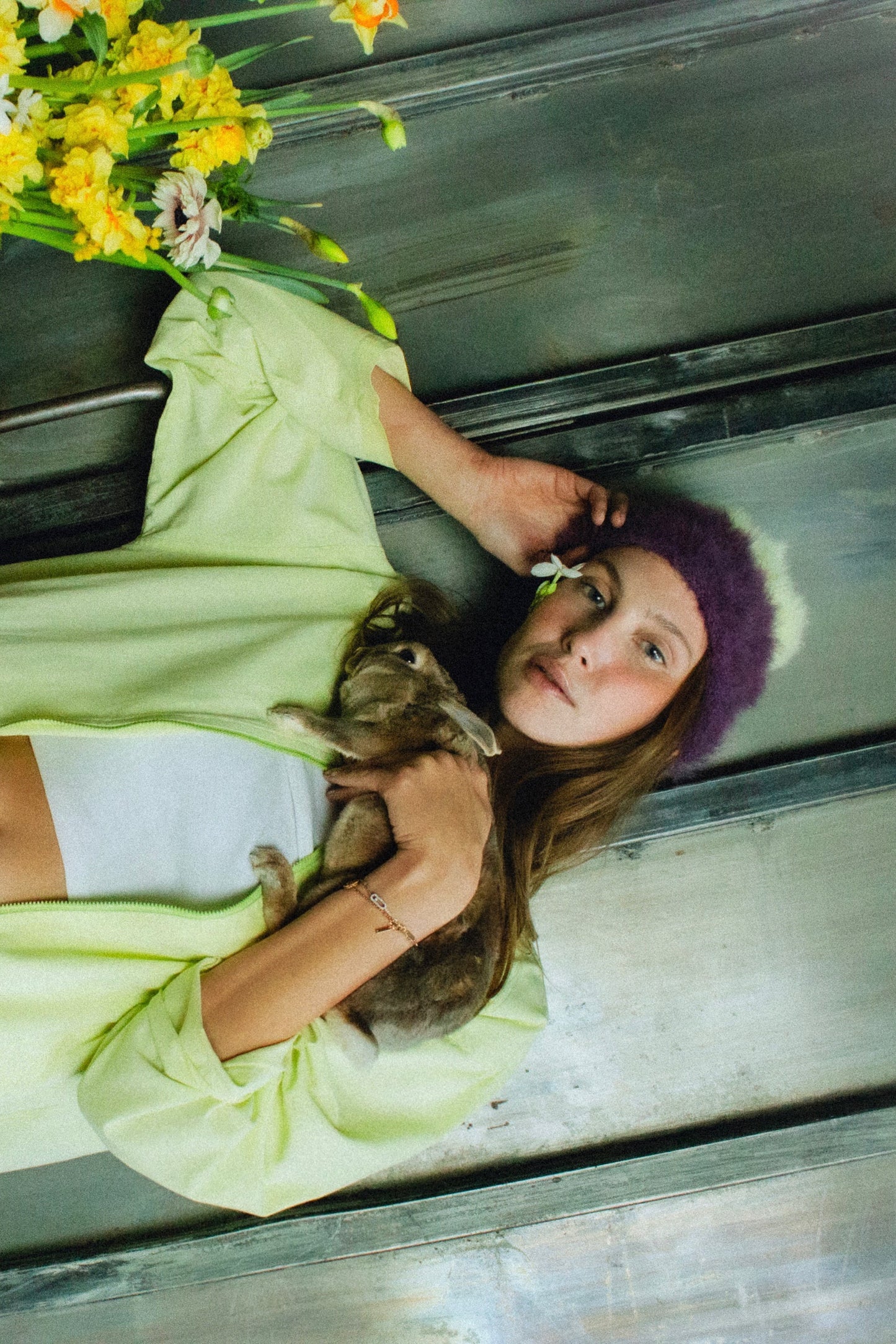 Fluffy Teletubby in Buttermilk & Lilac