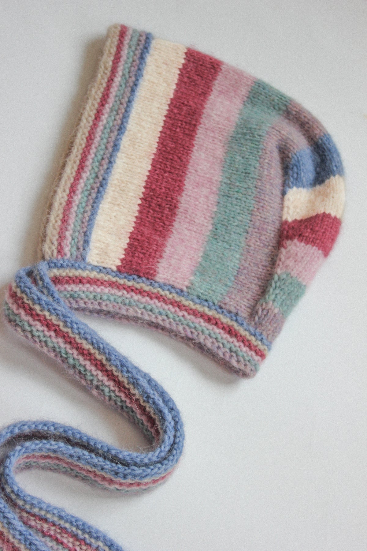 Dreamy Striped Pastel Bonnet Hat